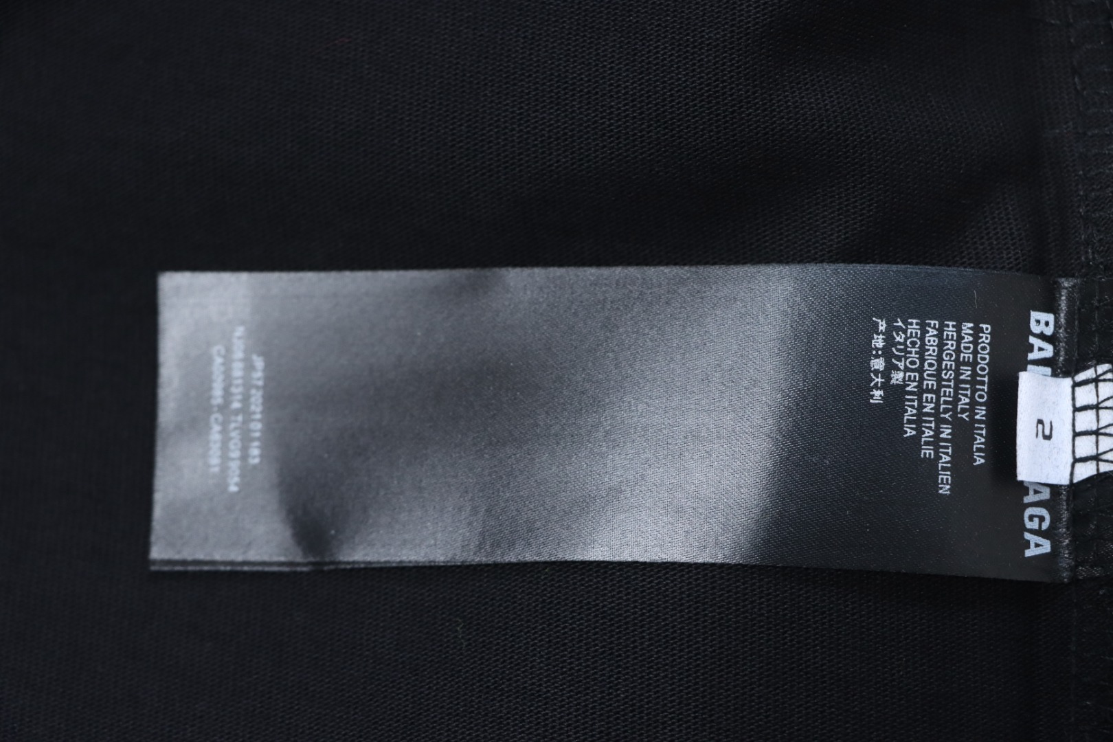 Balenciaga ebay brushed embroidered short sleeves black