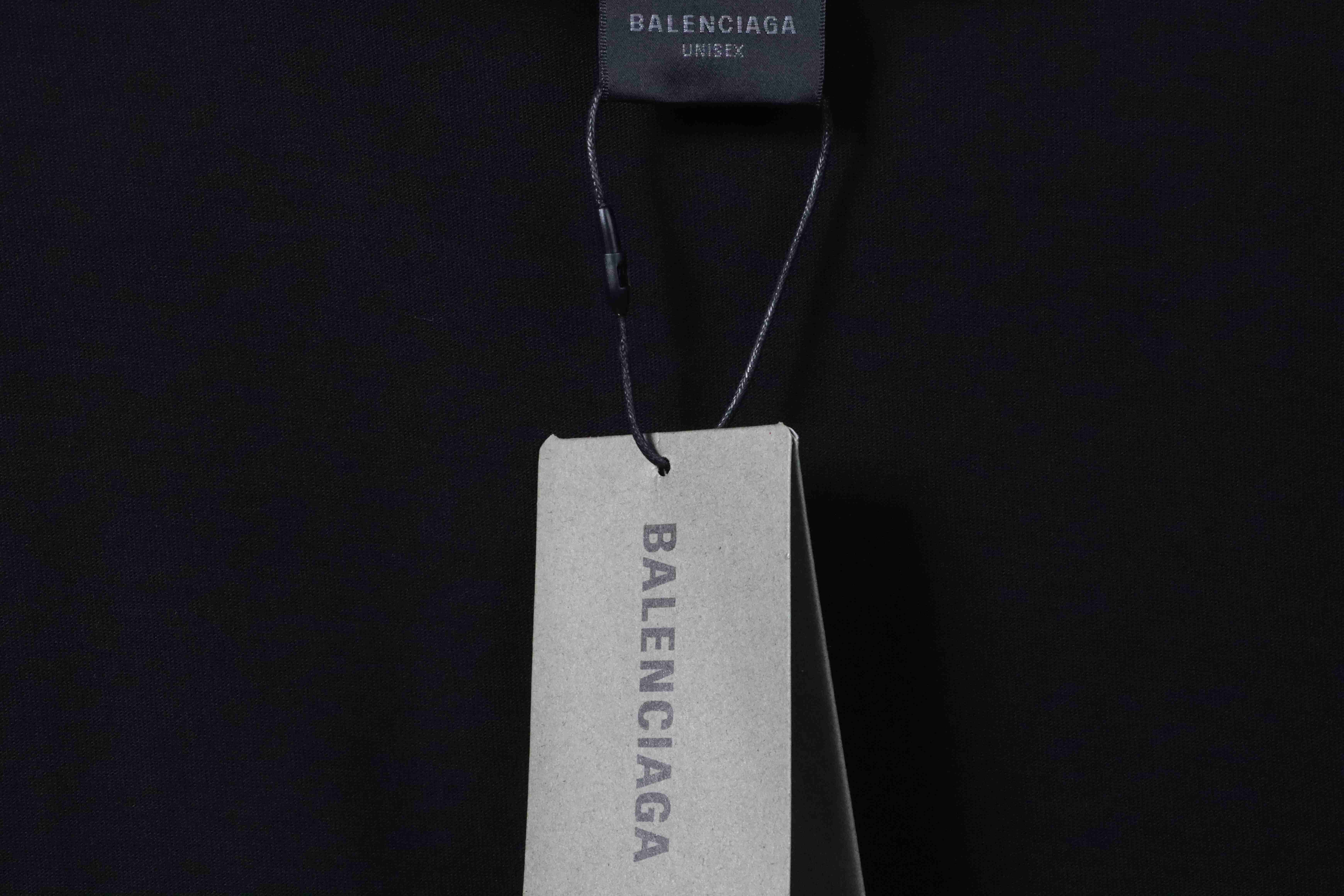 Balenciaga Eco-friendly Paper Bag Printed Short Sleeve Black