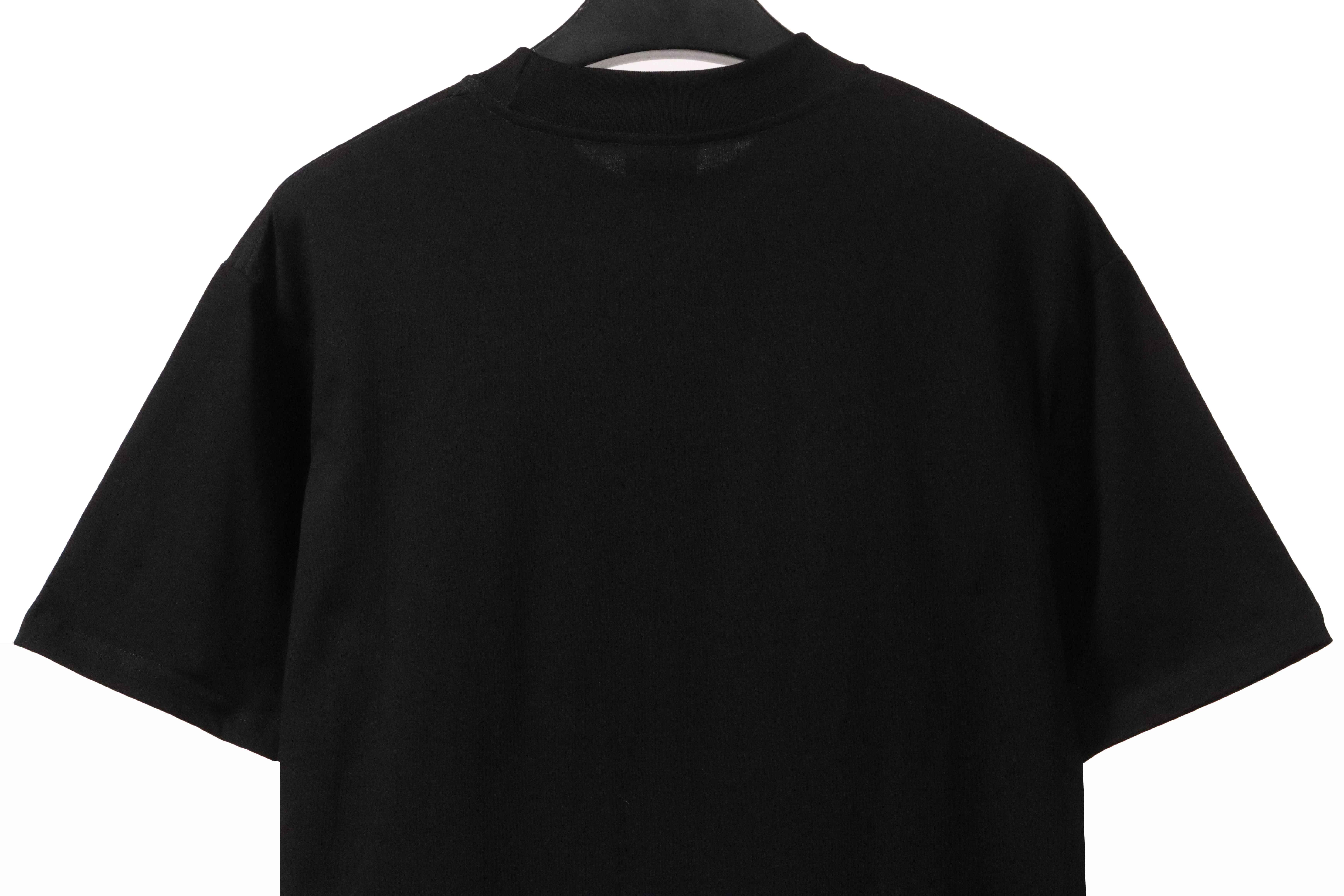 Balenciaga Eco-friendly Paper Bag Printed Short Sleeve Black