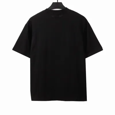 Balenciaga Eco-friendly Paper Bag Printed Short Sleeve Black 02