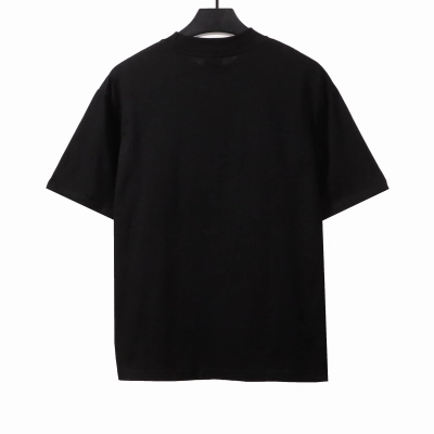 Balenciaga Eco-friendly Paper Bag Printed Short Sleeve Black 02