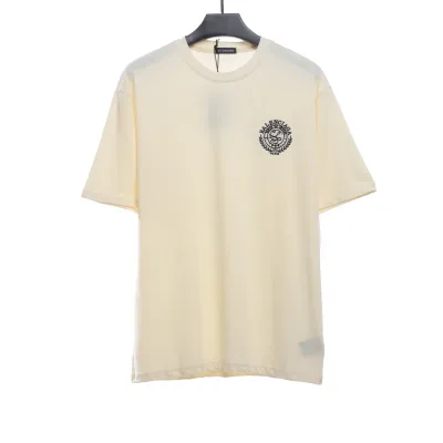 Balenciaga embroidered scissors and wheat ears LOGO short sleeve 01