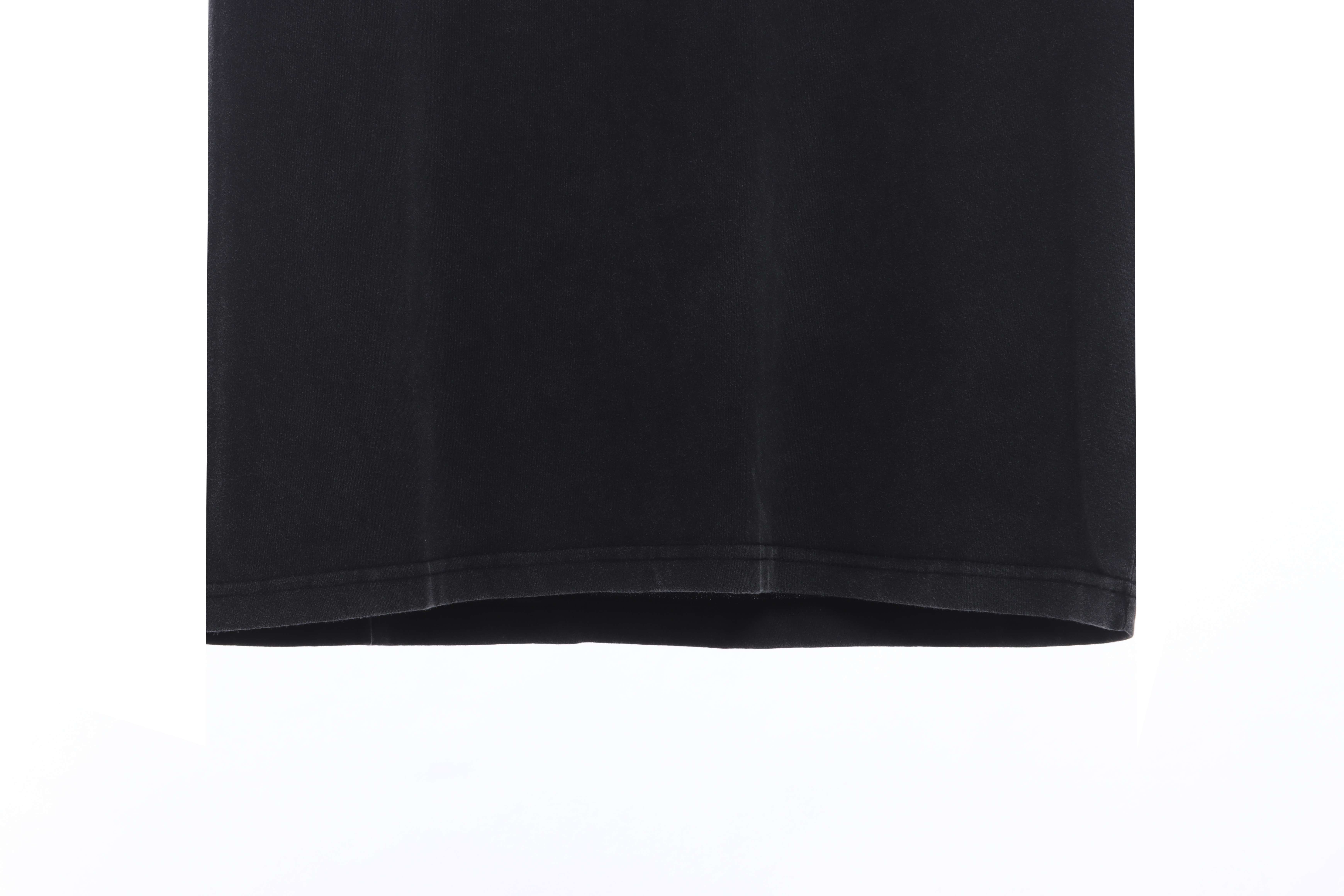 Balenciaga flame letter short sleeve black