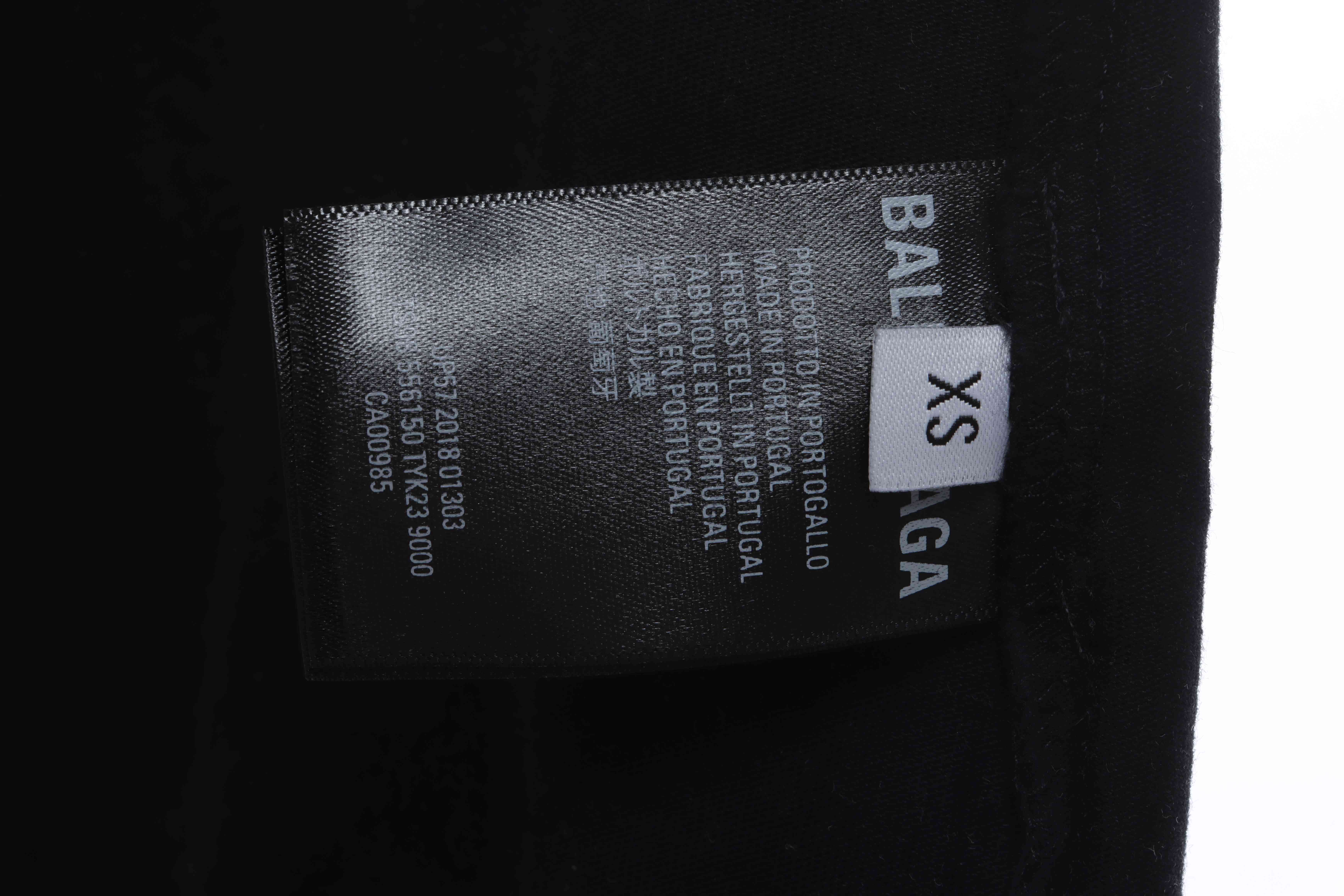 Balenciaga flame letter short sleeve black