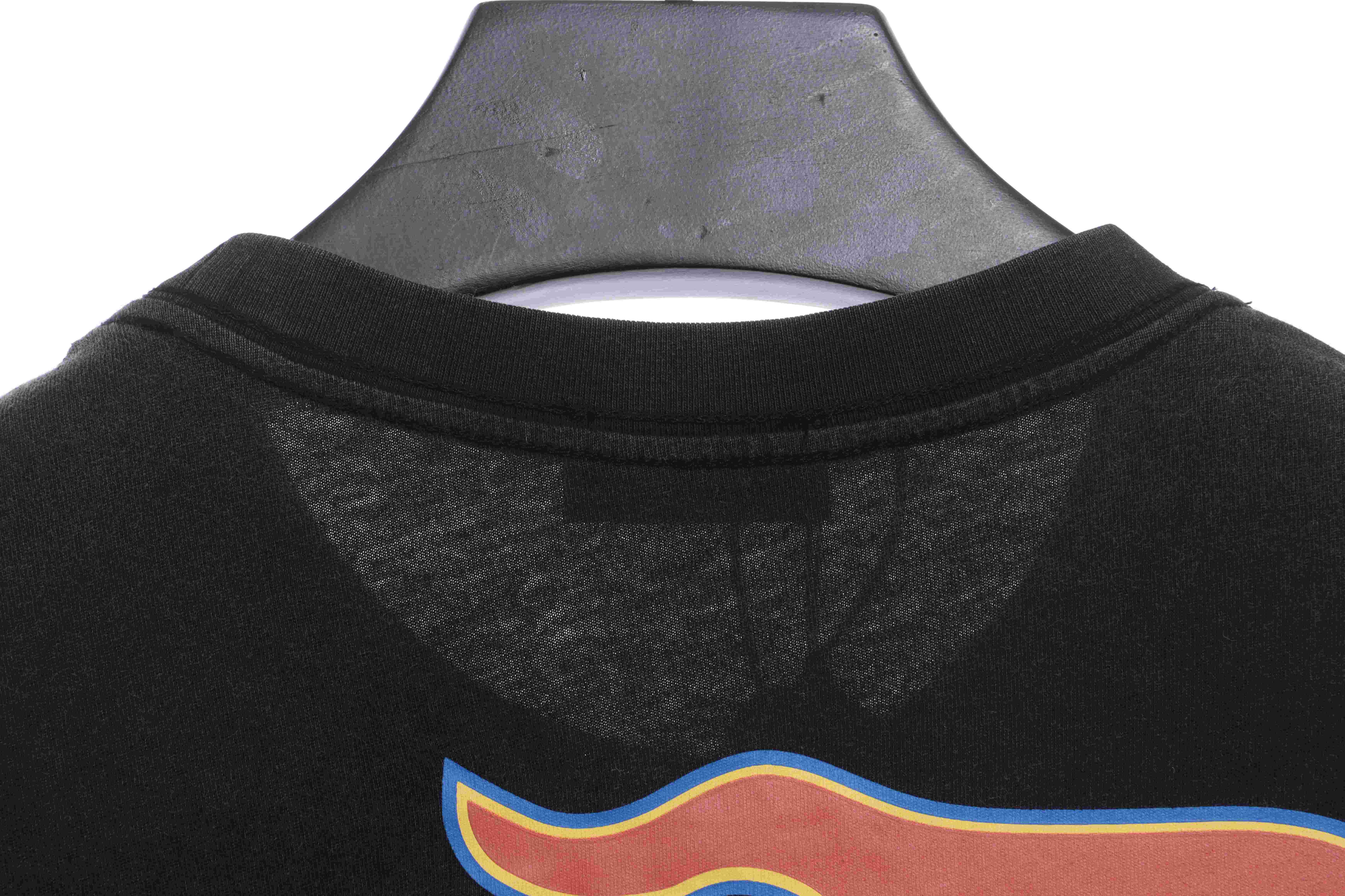 Balenciaga flame letter short sleeve black