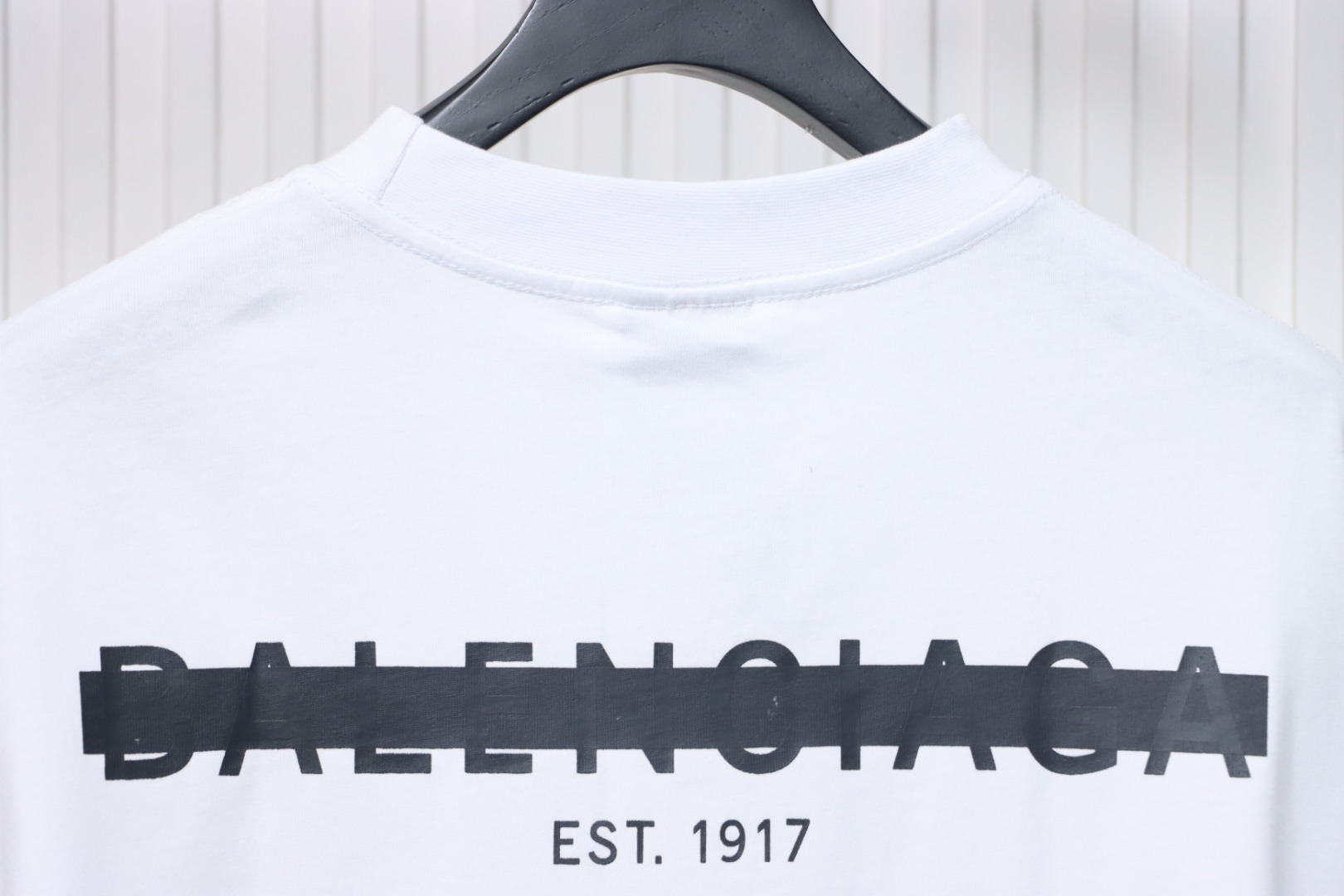 Balenciaga front and back seal letter short-sleeved T-shirt white