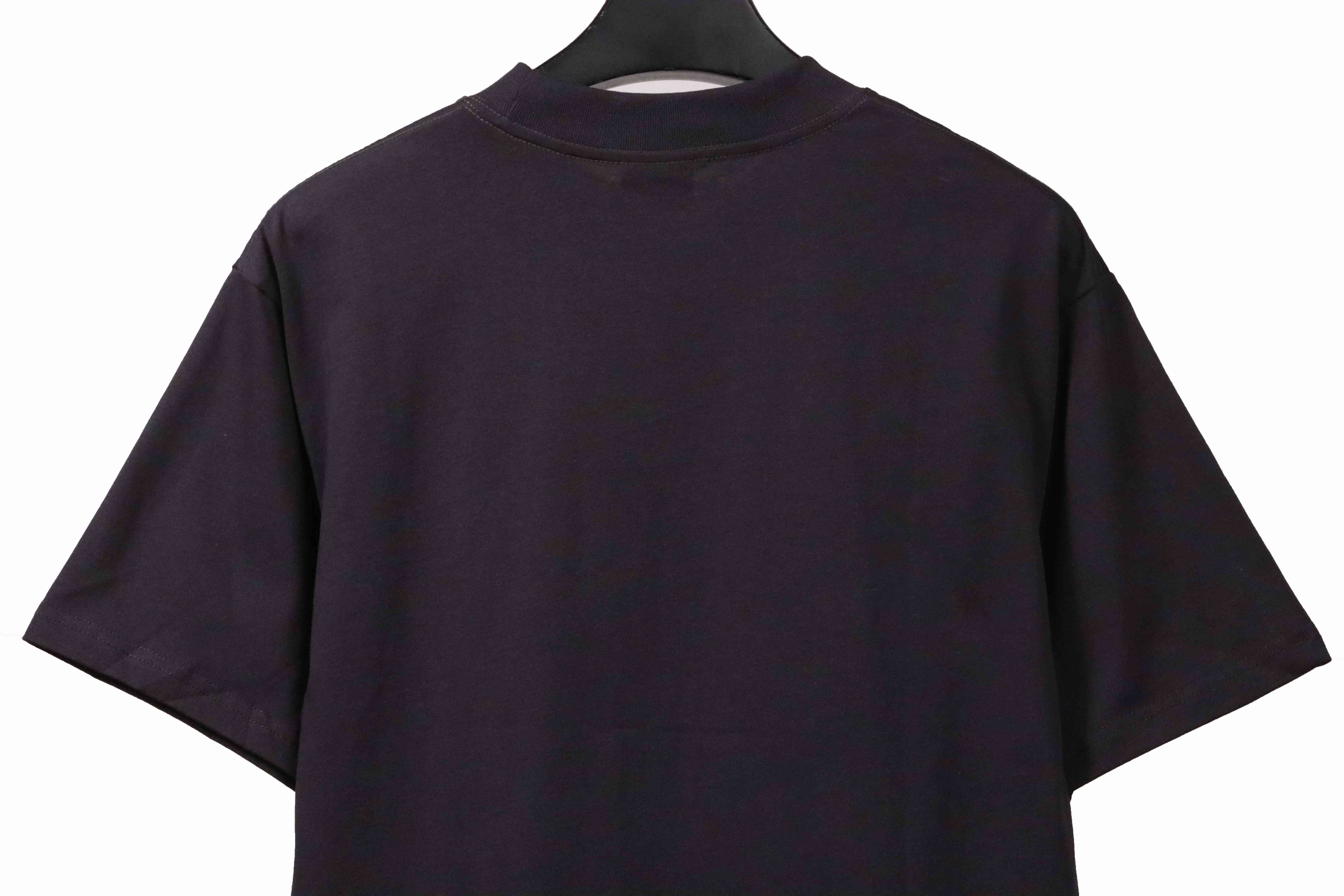 Balenciaga fuzzy cola print short-sleeves dark blue