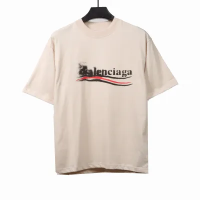 Balenciaga fuzzy cola print short-sleeves White 01