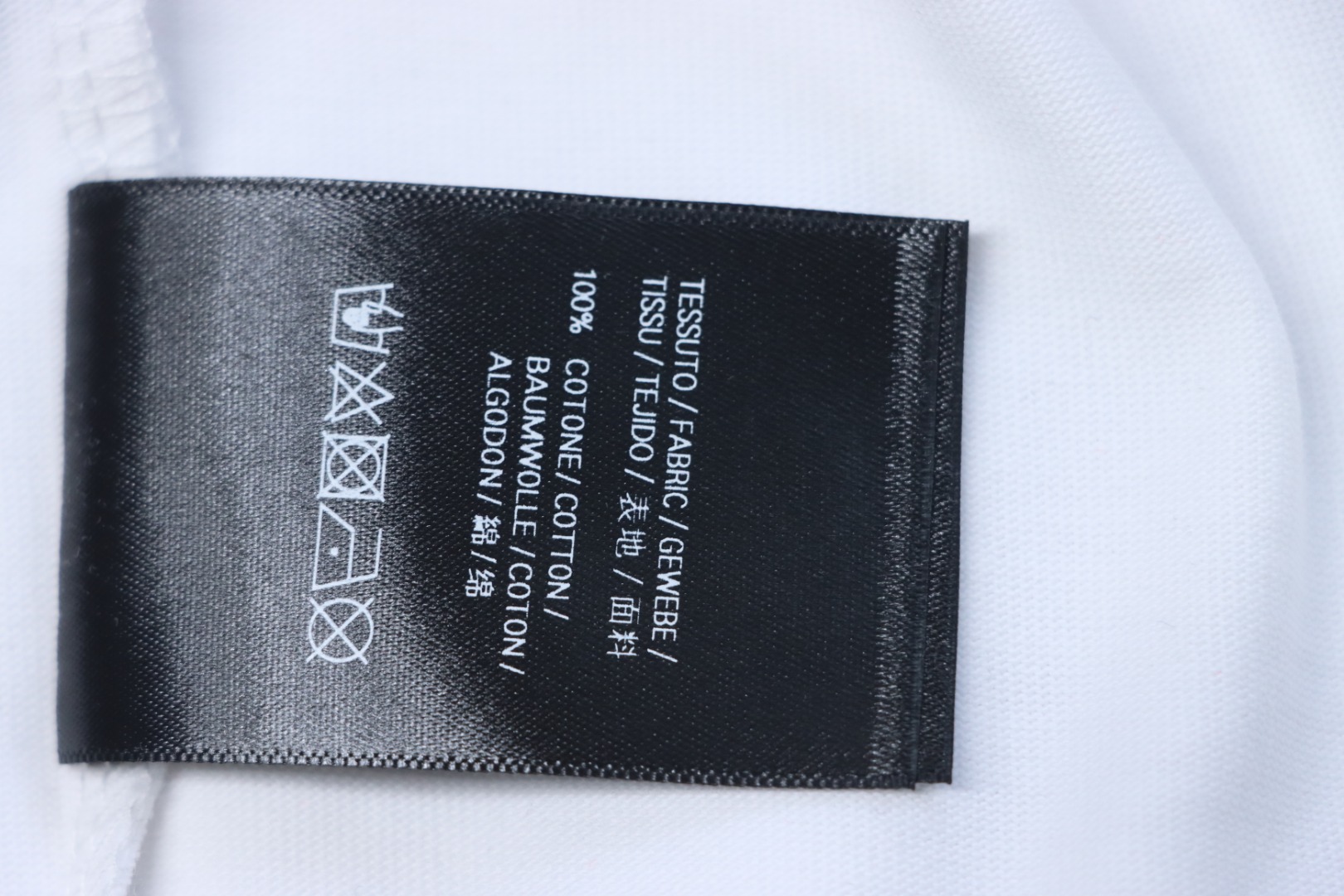 Balenciaga Hand-painted Letters Printed Short Sleeve White