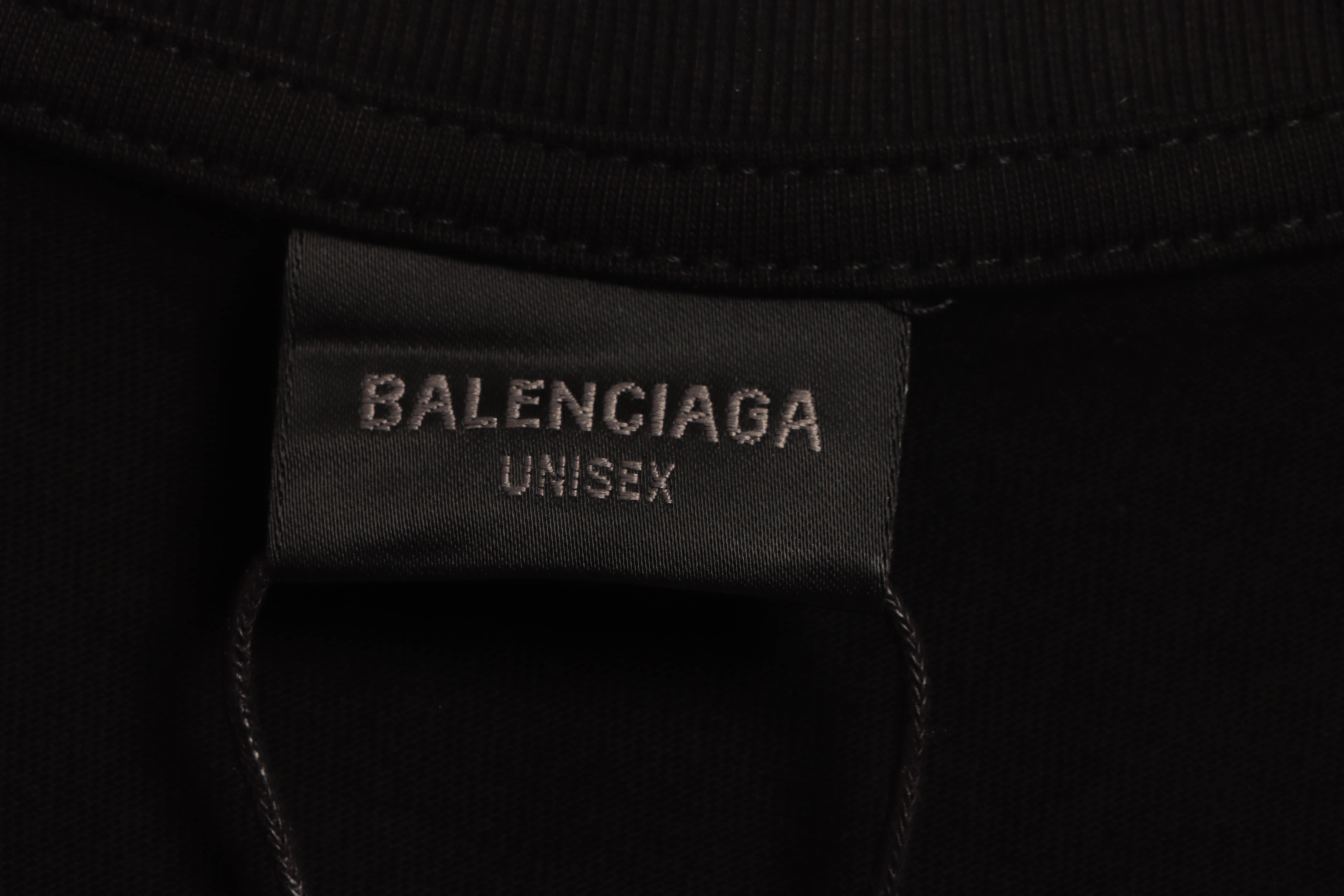 Balenciaga hem signature patch short sleeve black