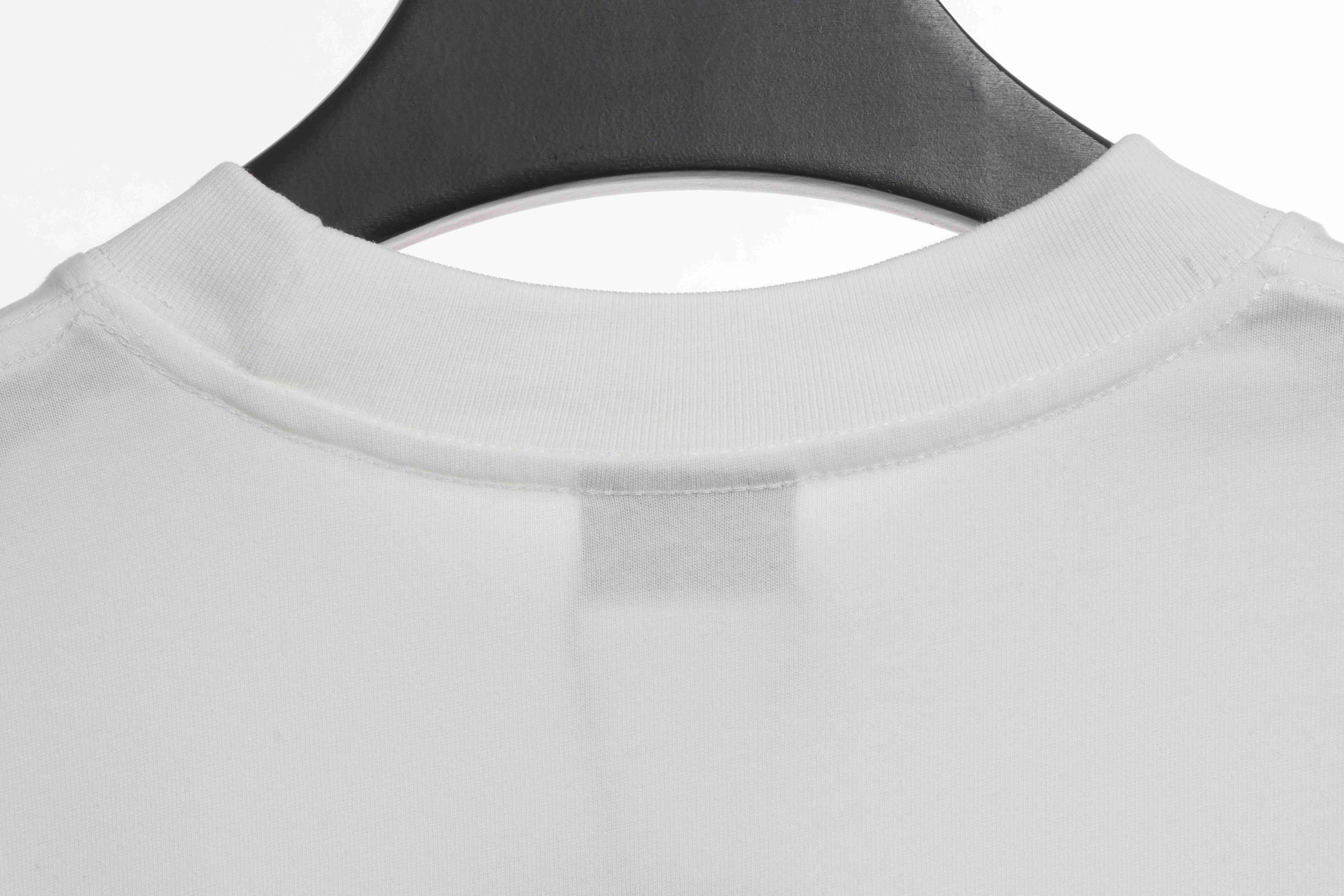 Balenciaga hem signature patch short sleeve white