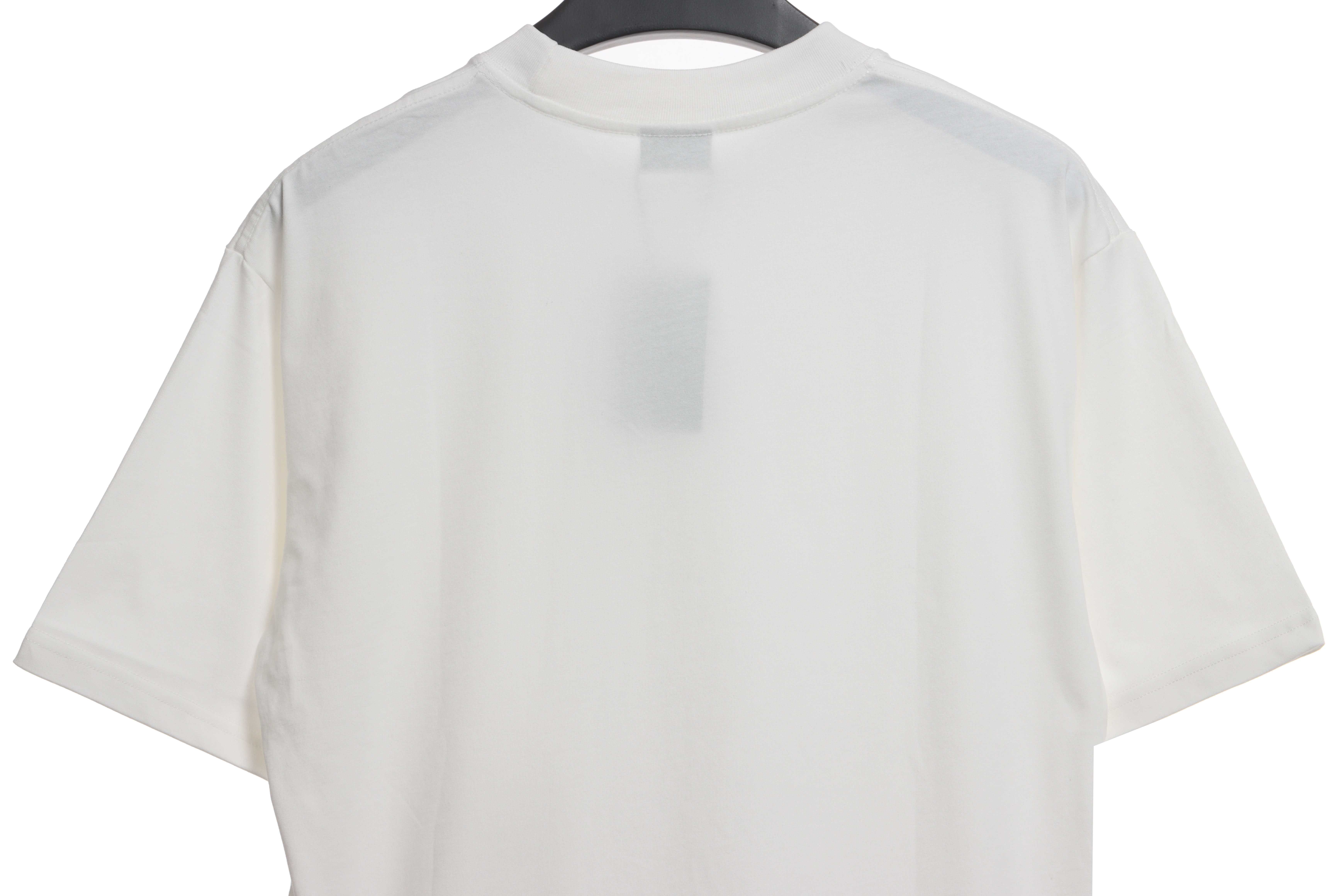 Balenciaga hem signature patch short sleeve white