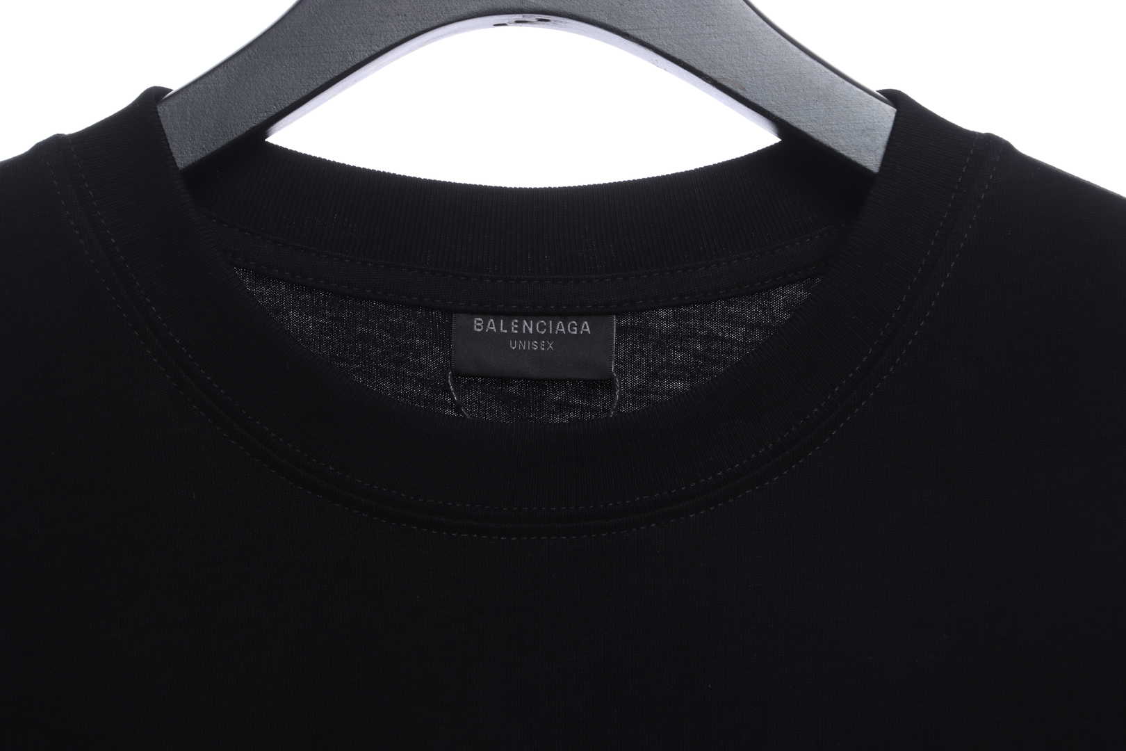 Balenciaga Koala Embroidered Logo Short Sleeve Black