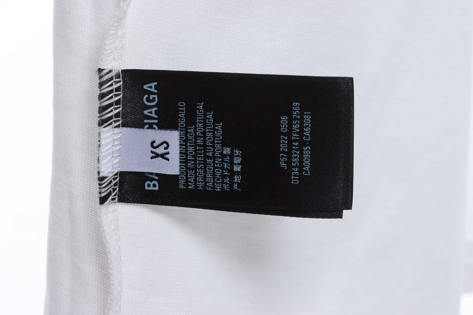 Balenciaga M Logo Embroidered Short Sleeve White