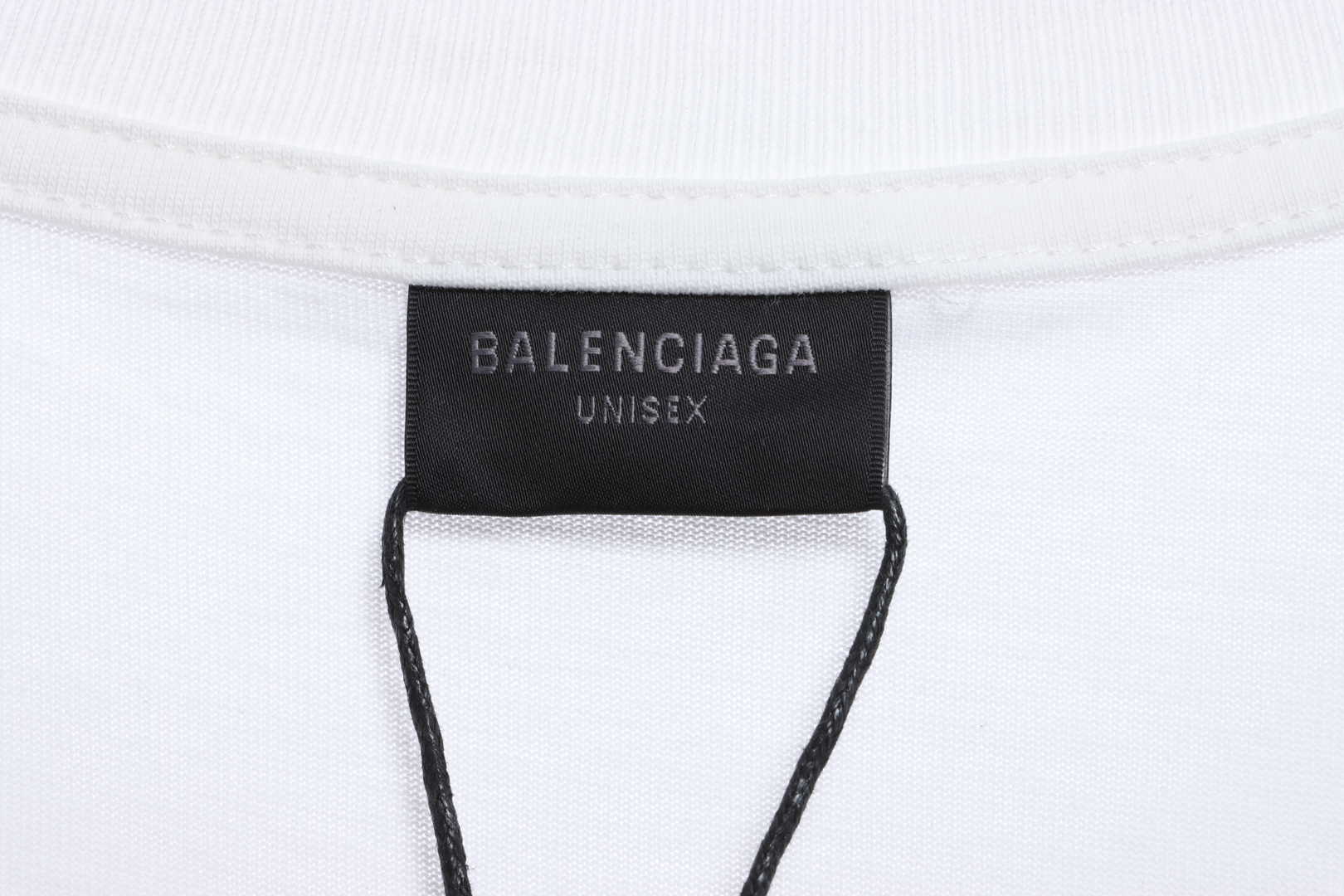 Balenciaga M Logo Embroidered Short Sleeve White