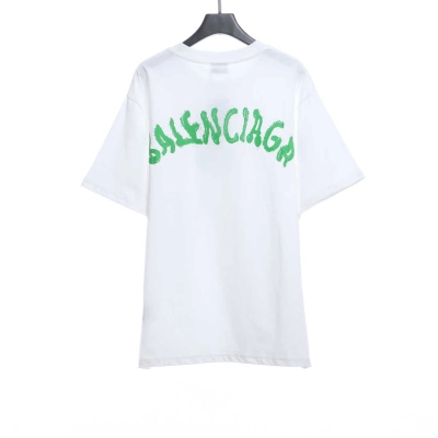 Balenciaga M Logo Embroidered Short Sleeve White 02
