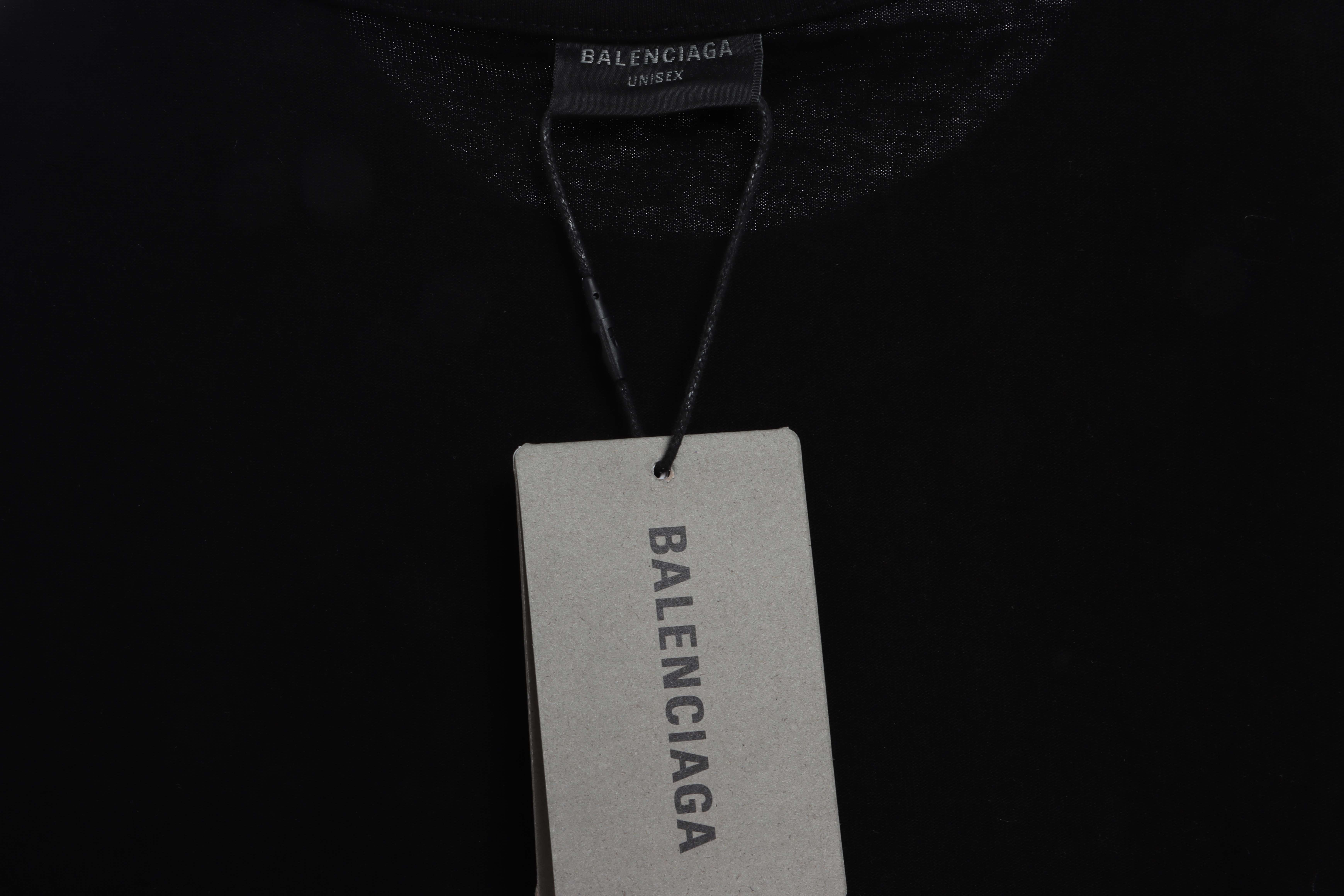 Balenciaga mailbox print short sleeves black