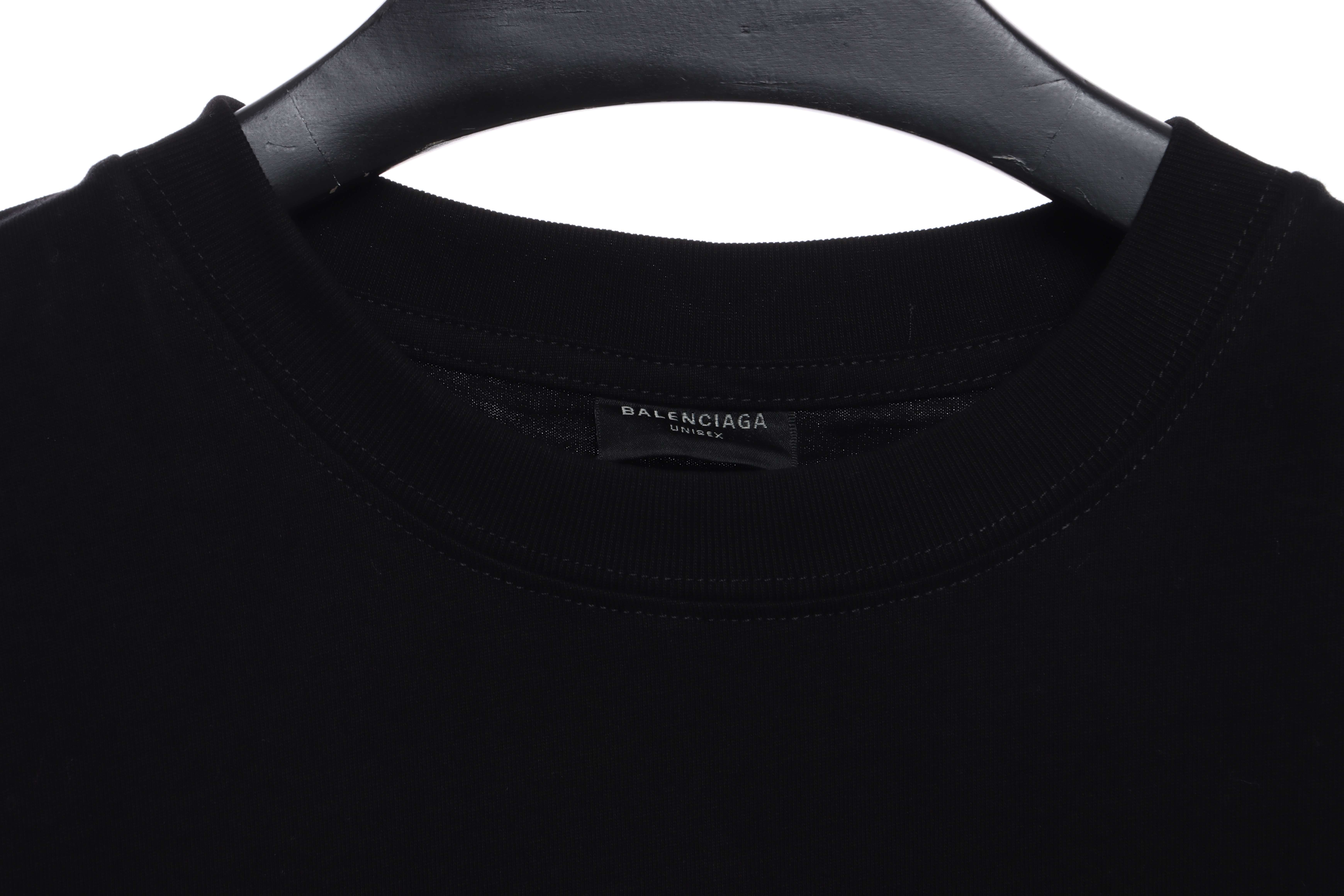 Balenciaga mailbox print short sleeves black