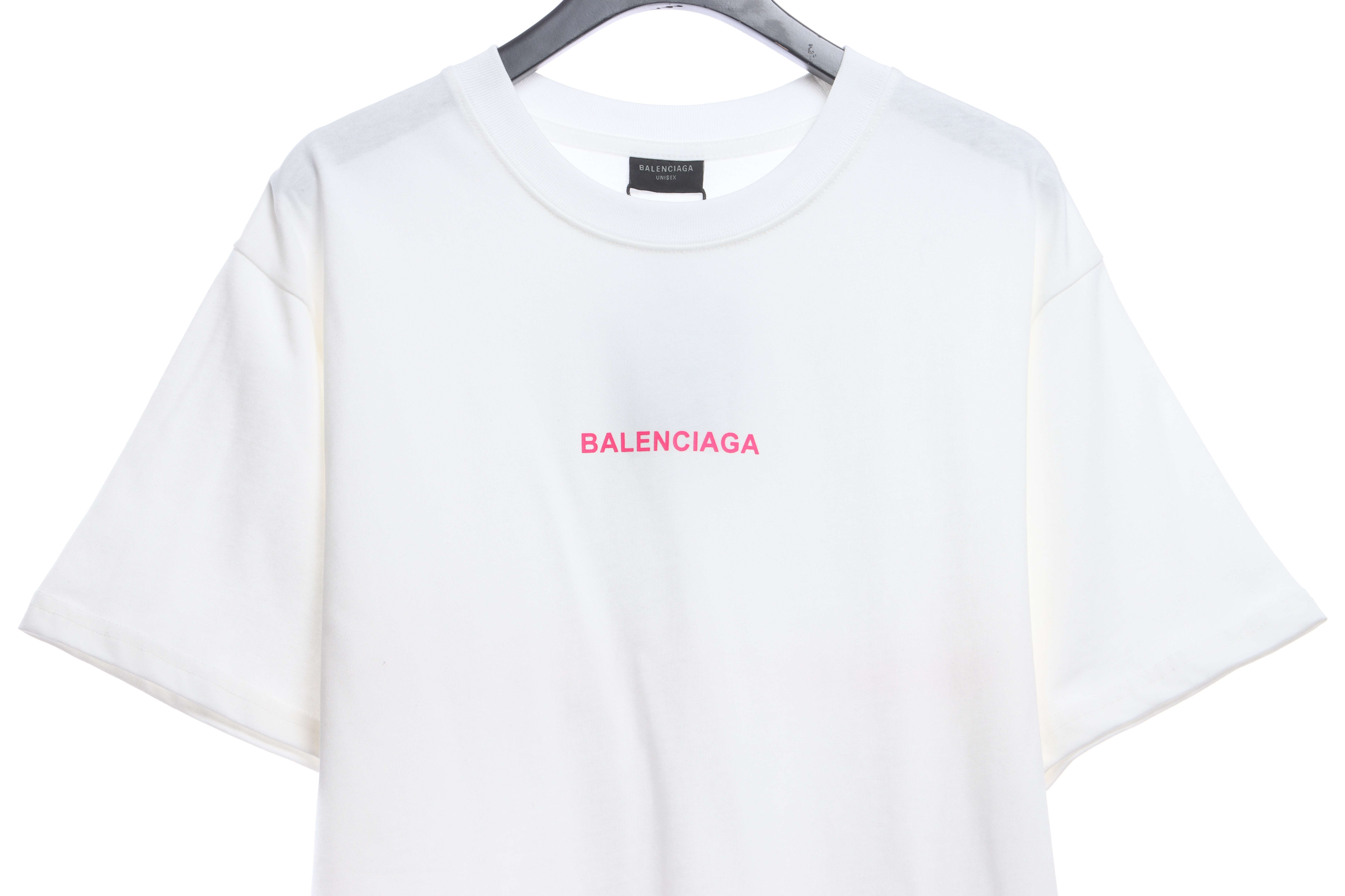 Balenciaga Mailbox Printed Short Sleeve White