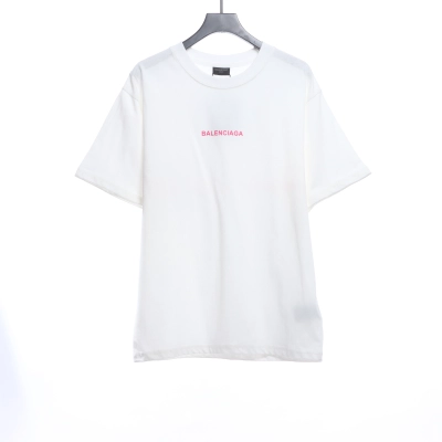 Balenciaga Mailbox Printed Short Sleeve White 01