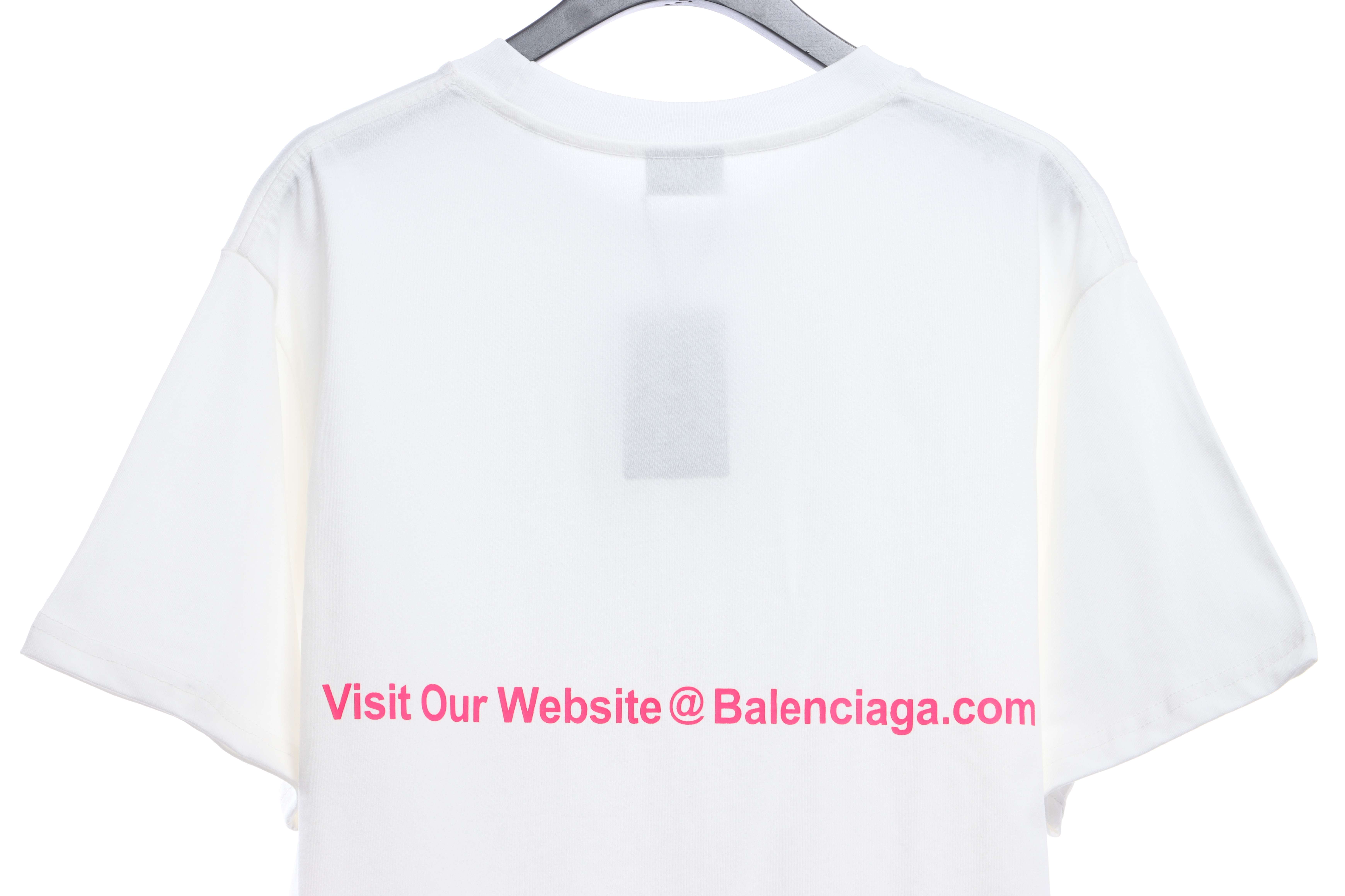 Balenciaga Mailbox Printed Short Sleeve White