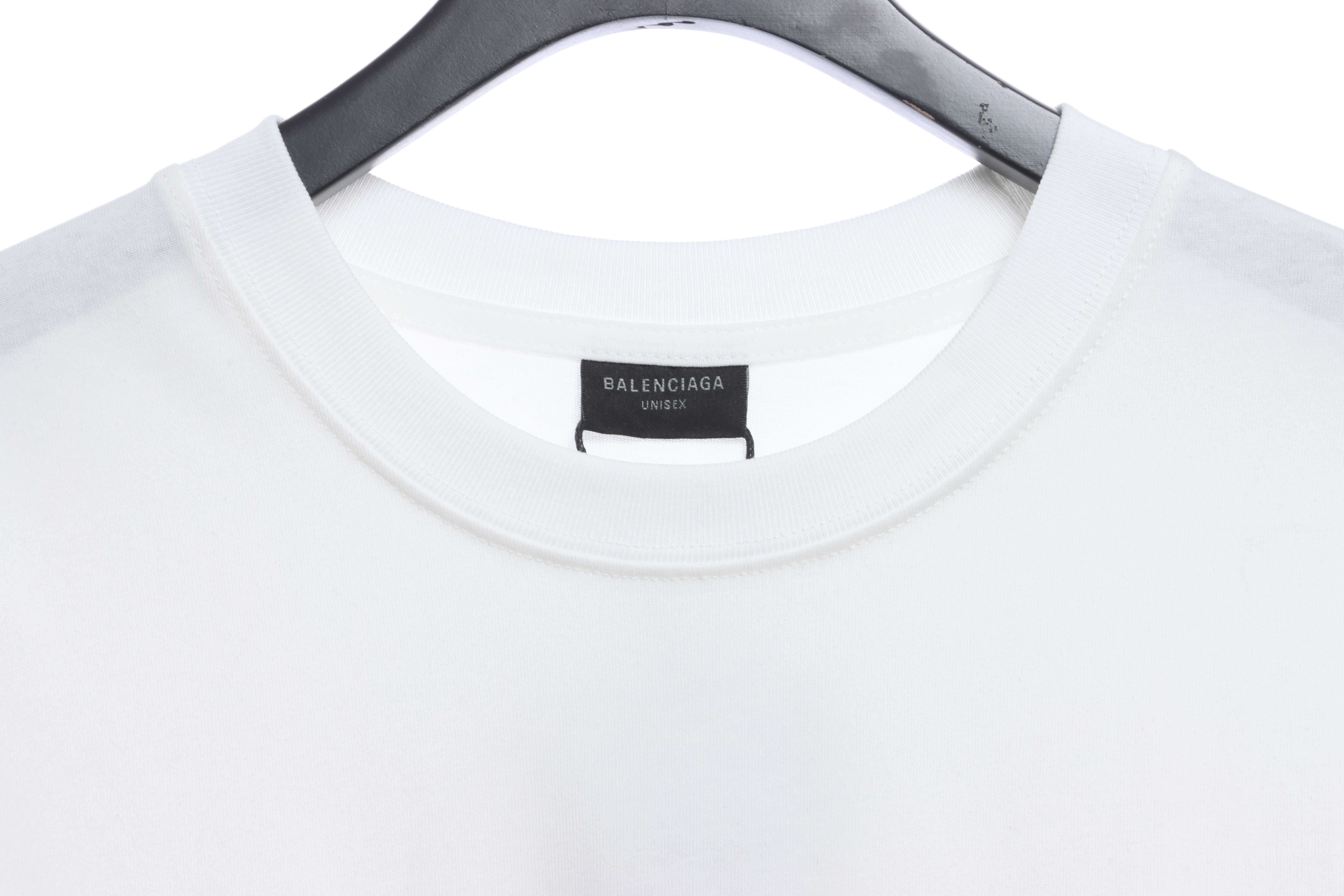 Balenciaga Mailbox Printed Short Sleeve White
