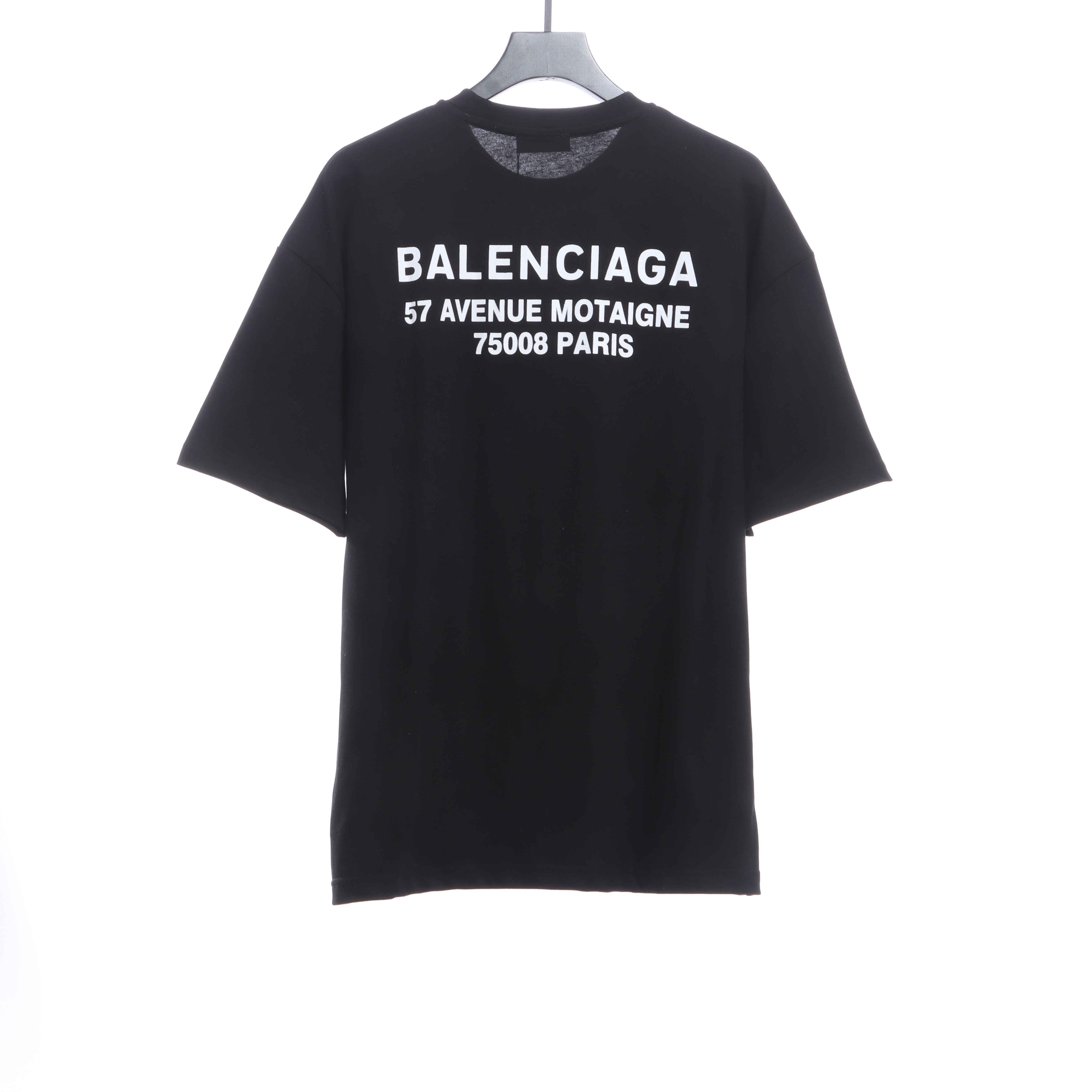 Balenciaga Melt English Print Short Sleeve Black