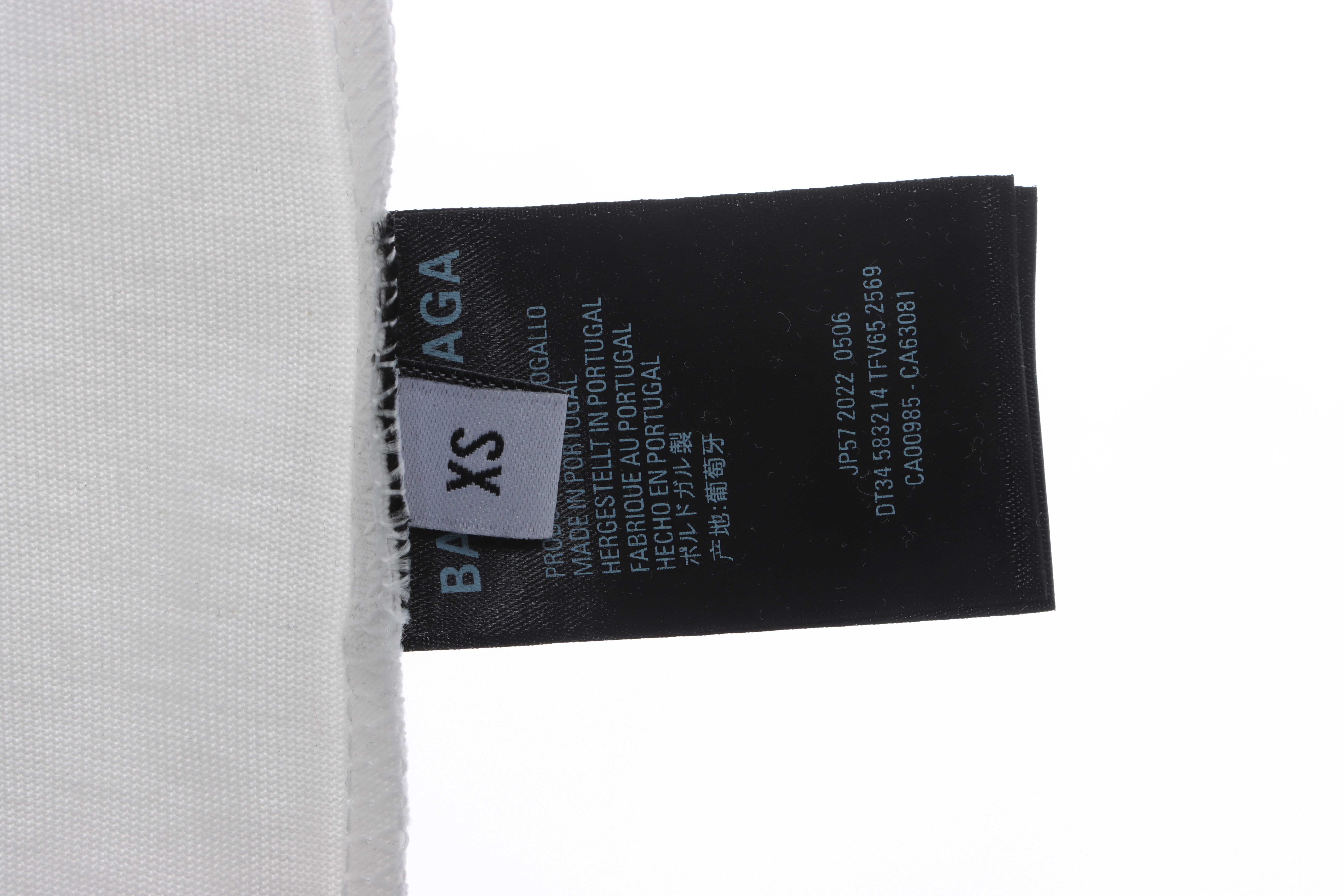 Balenciaga Melt English Print Short Sleeve Black