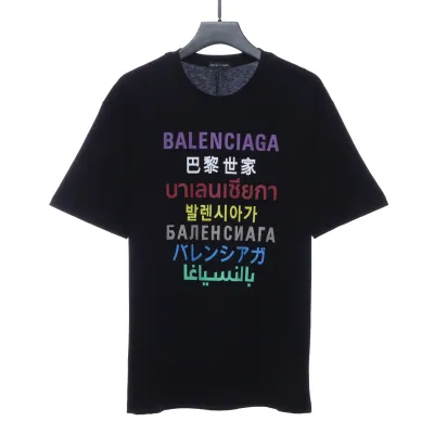 Balenciaga multilingual short-sleeve black 01