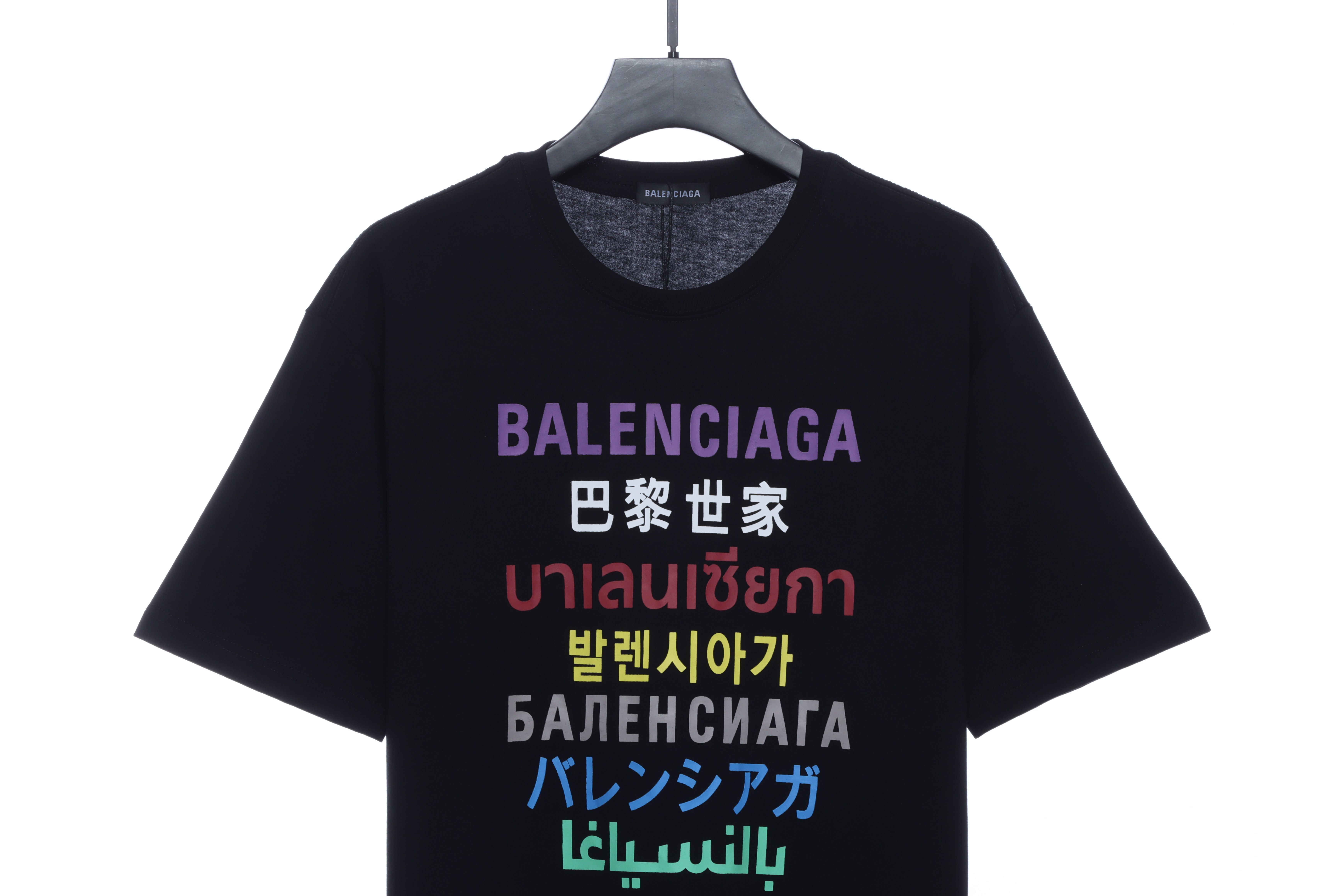 Balenciaga multilingual short-sleeve black