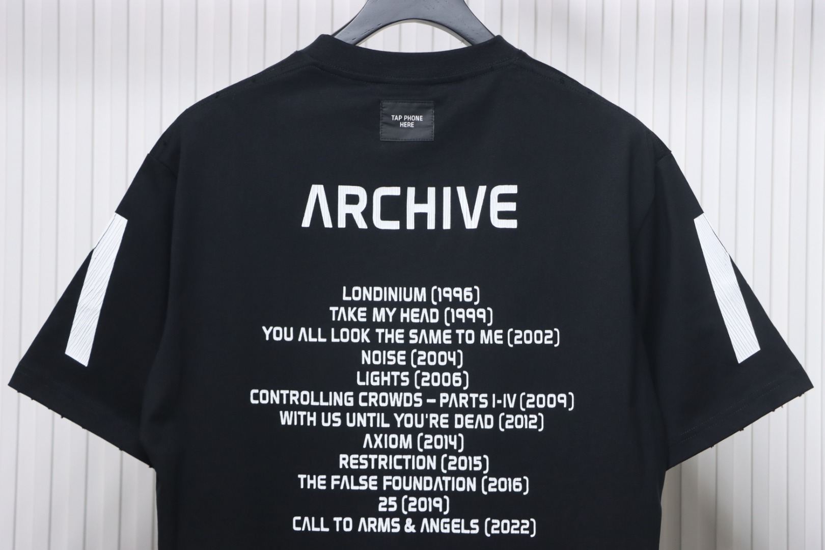 Balenciaga Music Capsule Collection Cracked Arrow Print Short Sleeve Black