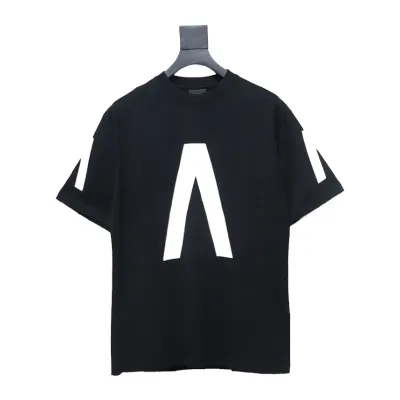 Balenciaga Music Capsule Collection Cracked Arrow Print Short Sleeve Black 01