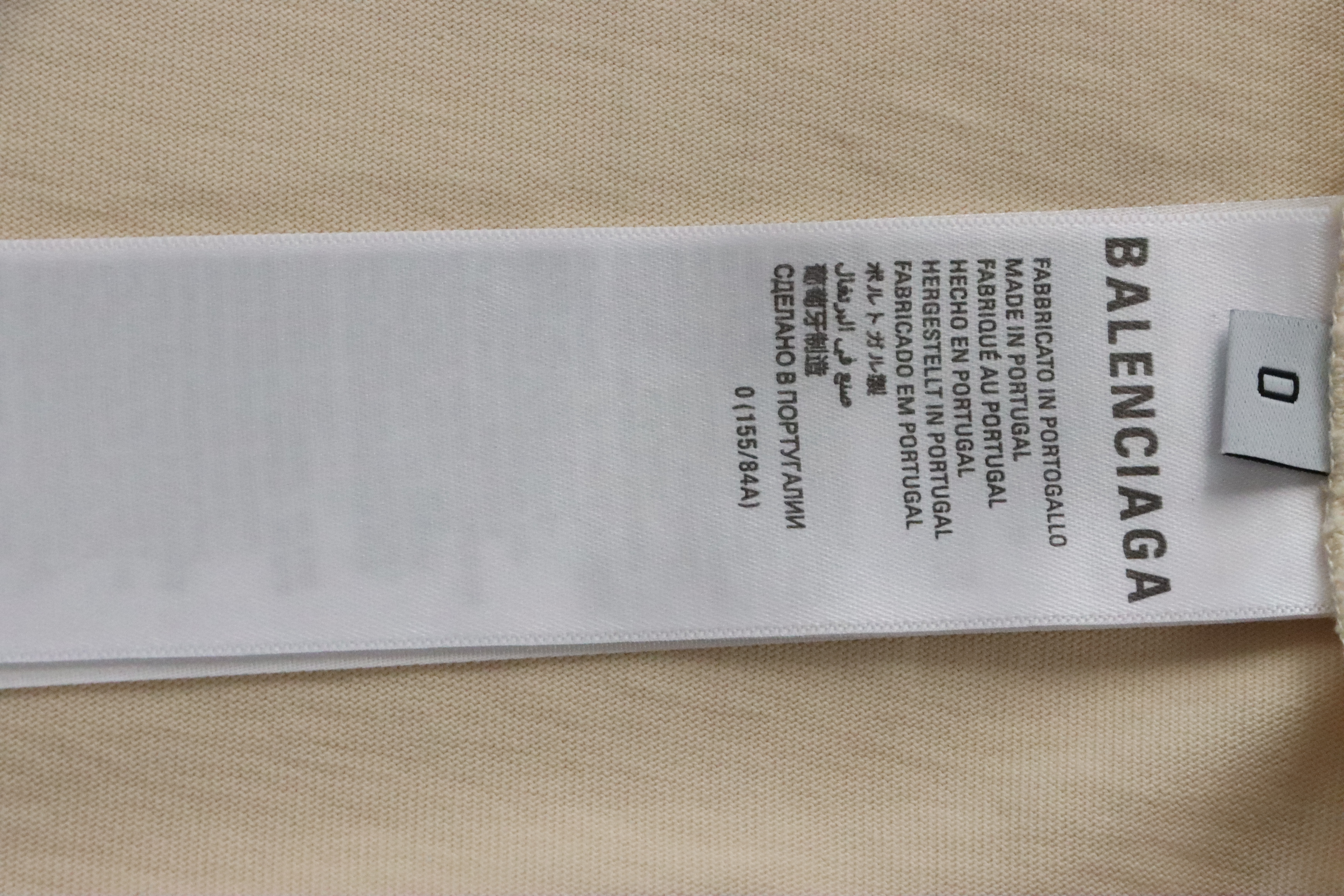 Balenciaga Musical Note Print Short Sleeve Khaki