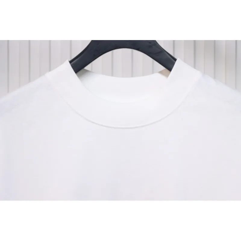 Balenciaga new 3b large m front and back letters embroidered short sleeves white