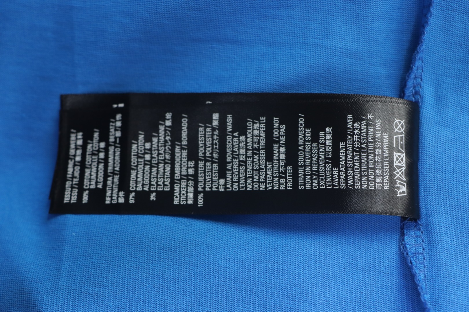 Balenciaga new embroidered basketball short-sleeve size 01 blue