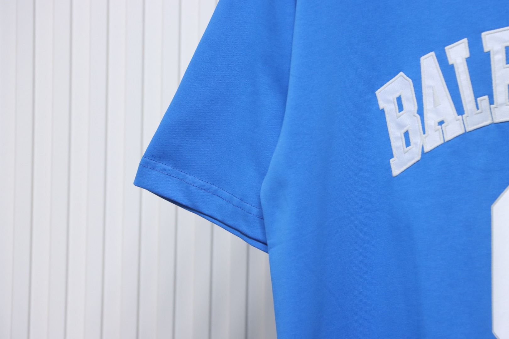 Balenciaga new embroidered basketball short-sleeve size 01 blue