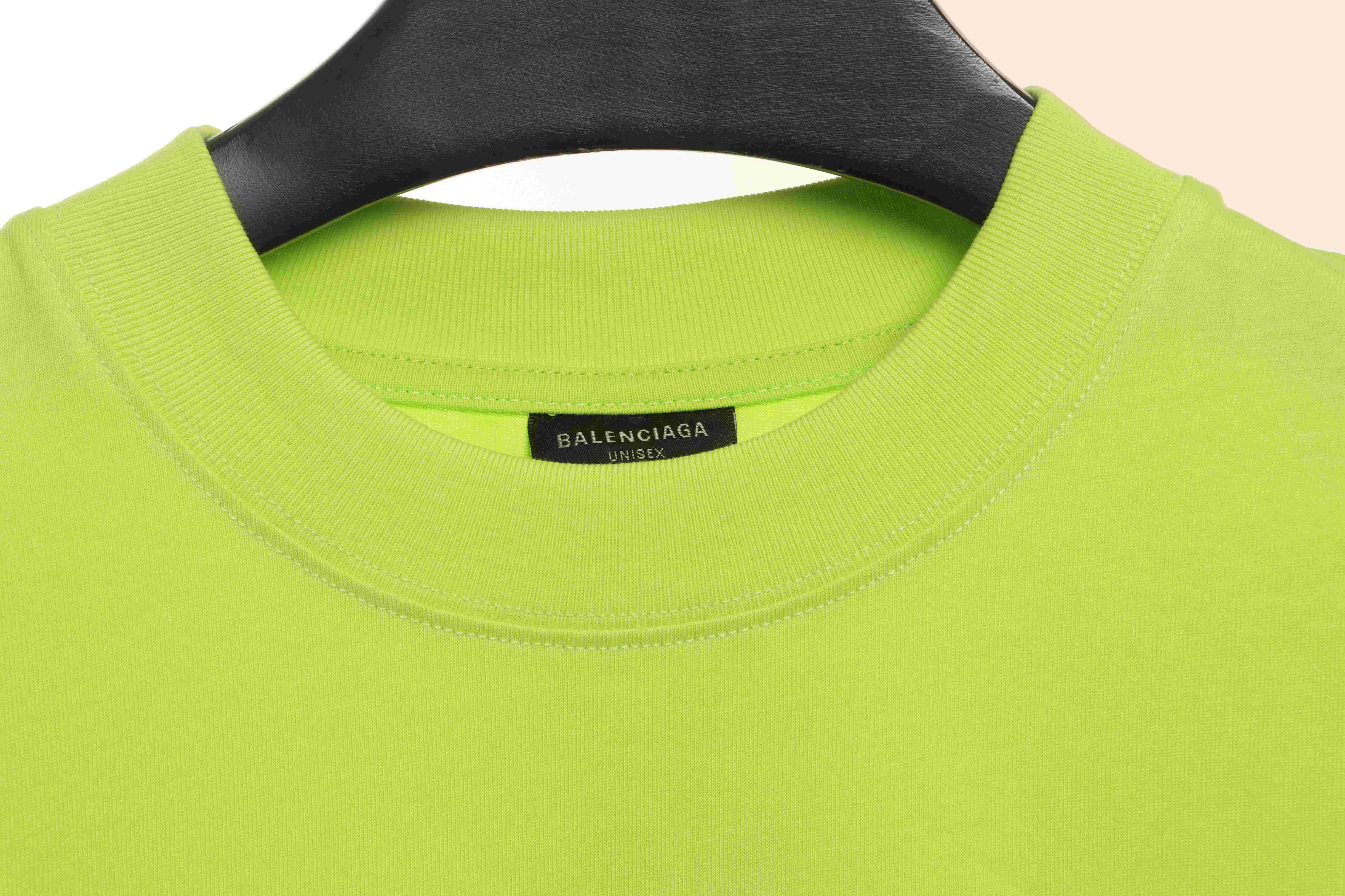 Balenciaga Overlapping LOGO Short Sleeve Green