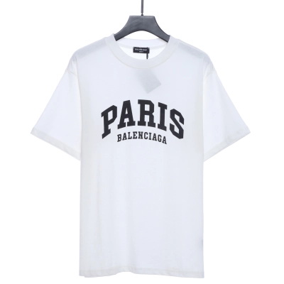 Balenciaga PARIS printed short sleeves White 01