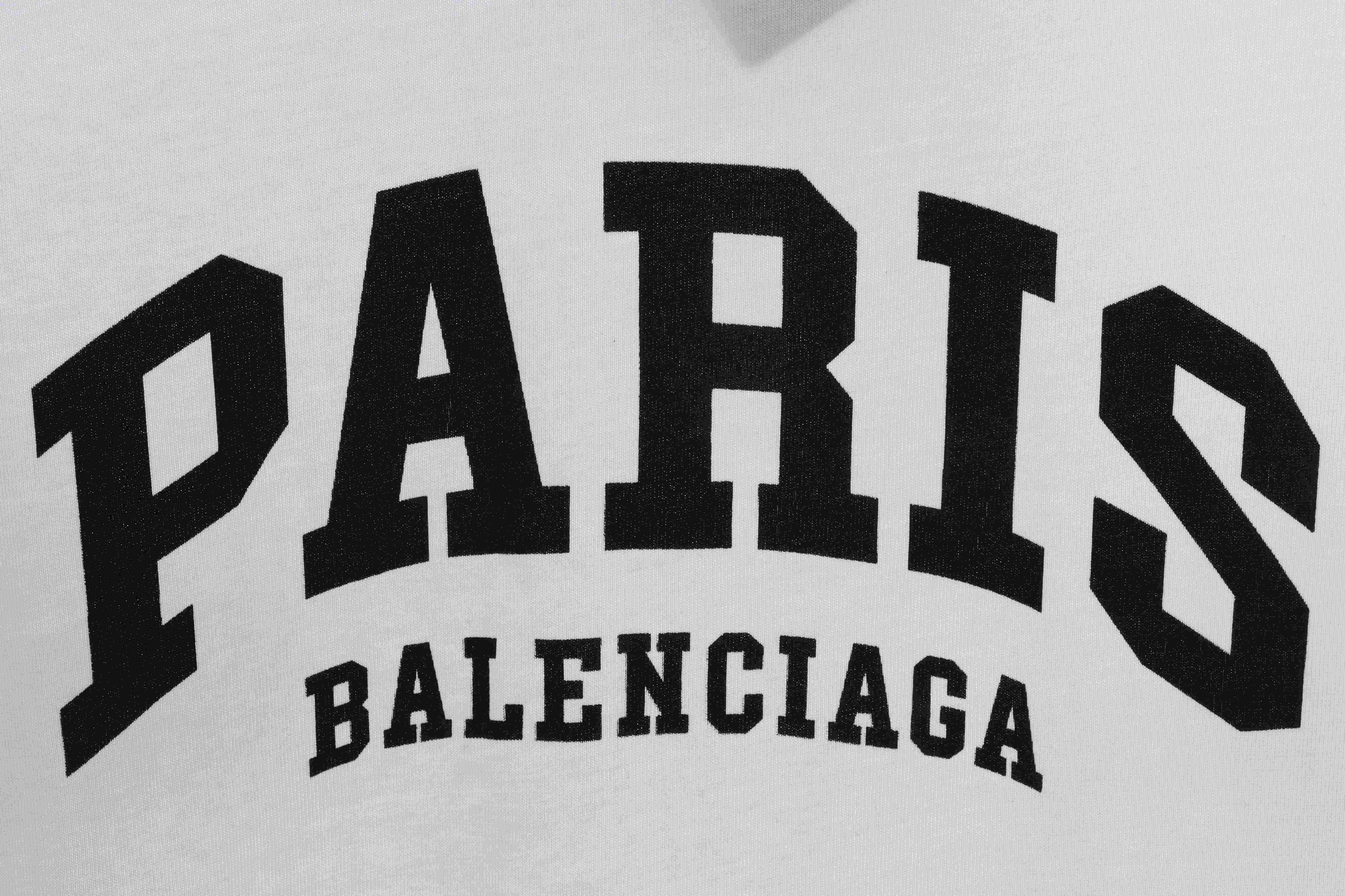 Balenciaga PARIS printed short sleeves White