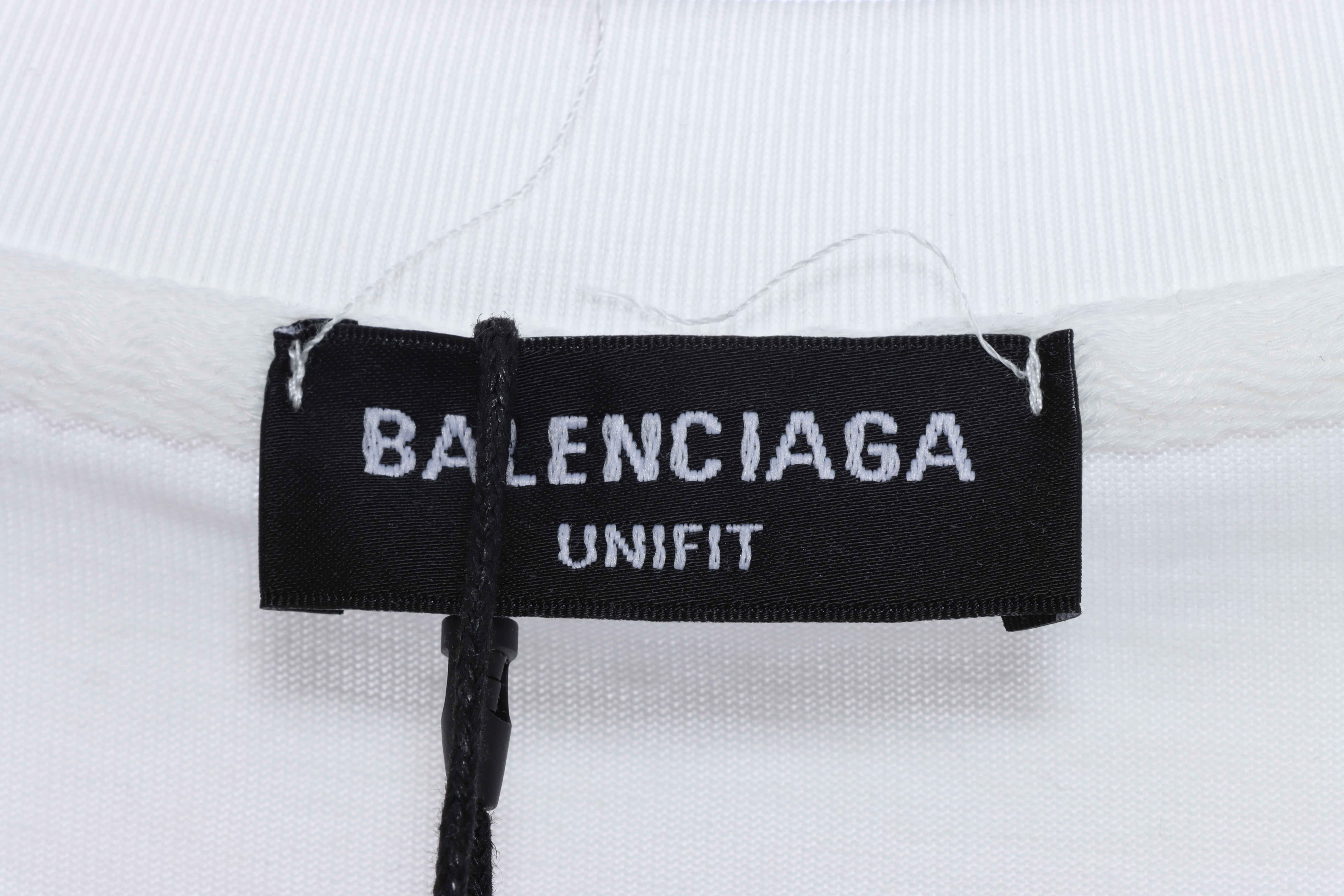 Balenciaga PARIS printed short sleeves White