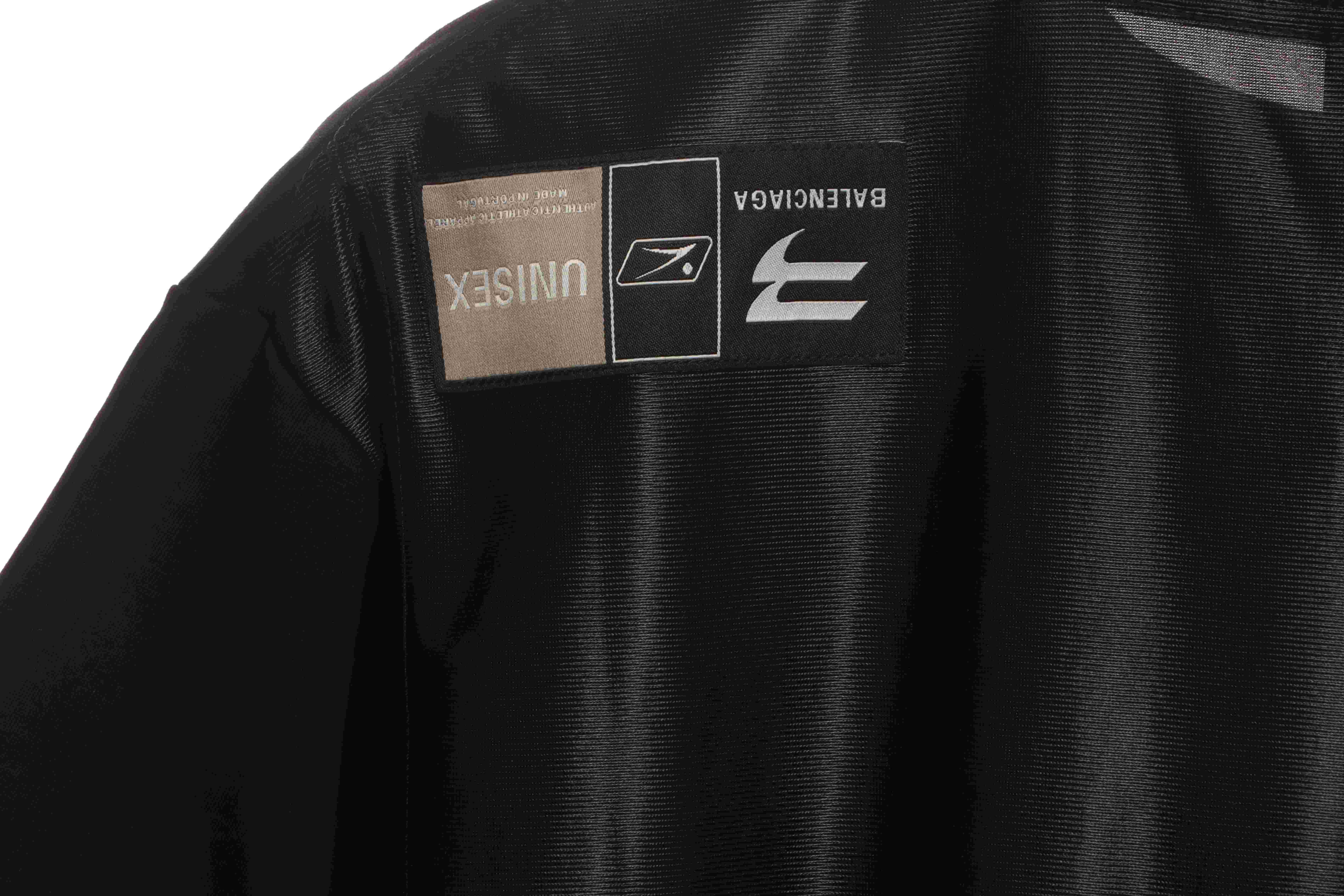 Balenciaga patchwork embroidered jersey short sleeves black