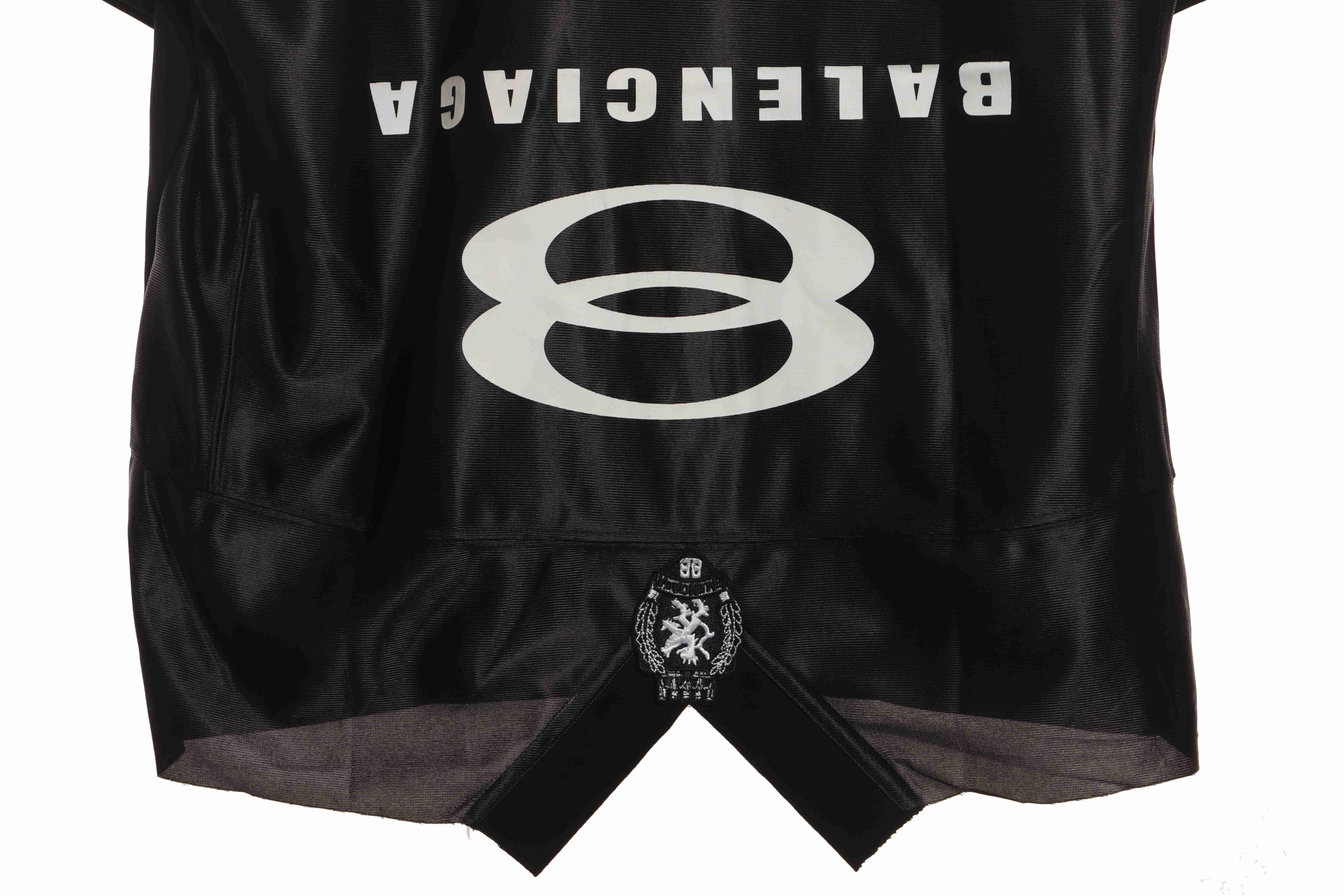 Balenciaga patchwork embroidered jersey short sleeves black