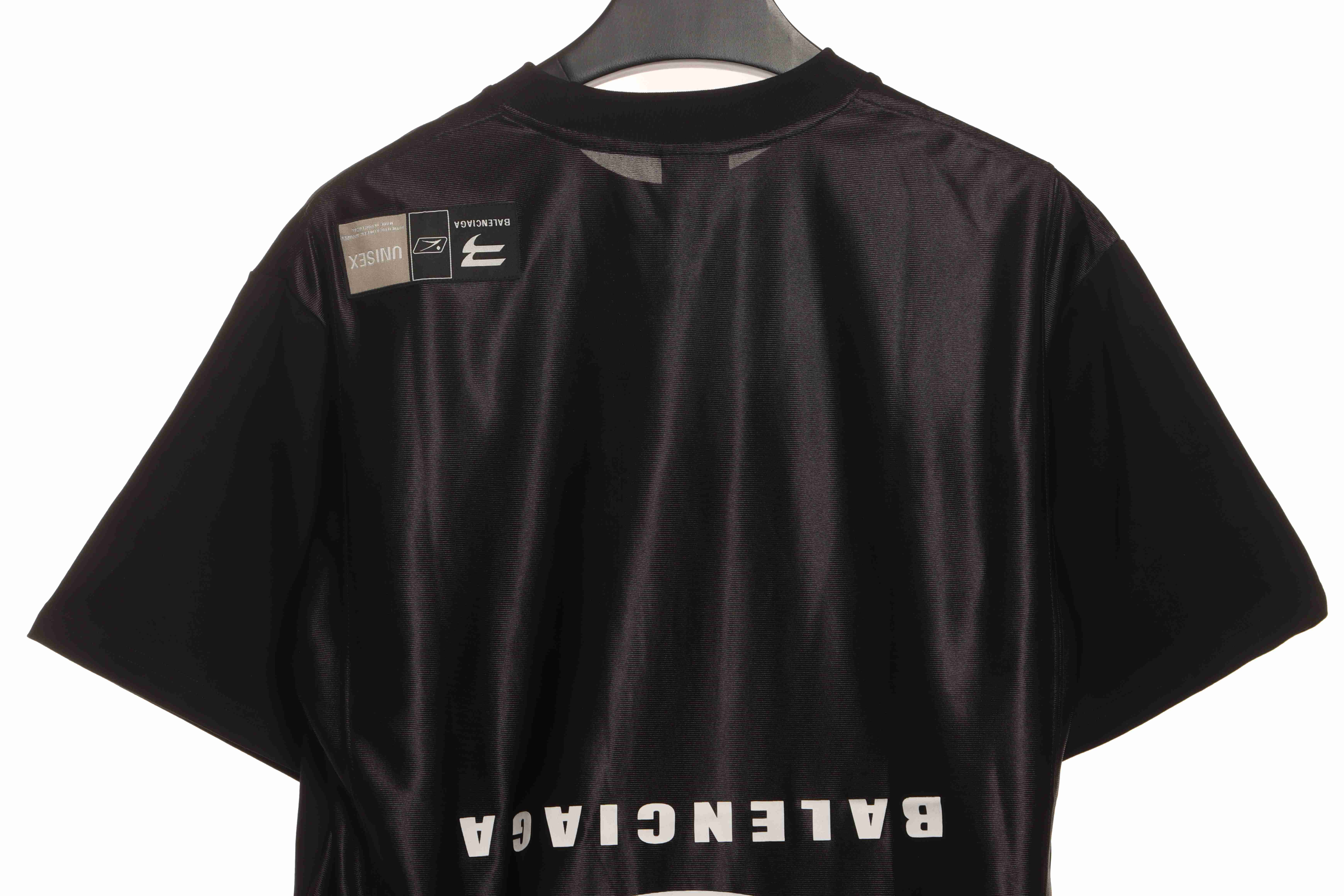 Balenciaga patchwork embroidered jersey short sleeves black