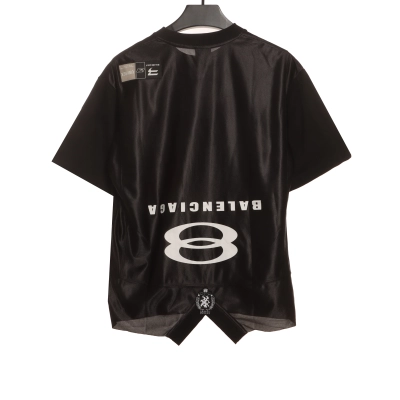 Balenciaga patchwork embroidered jersey short sleeves black 01