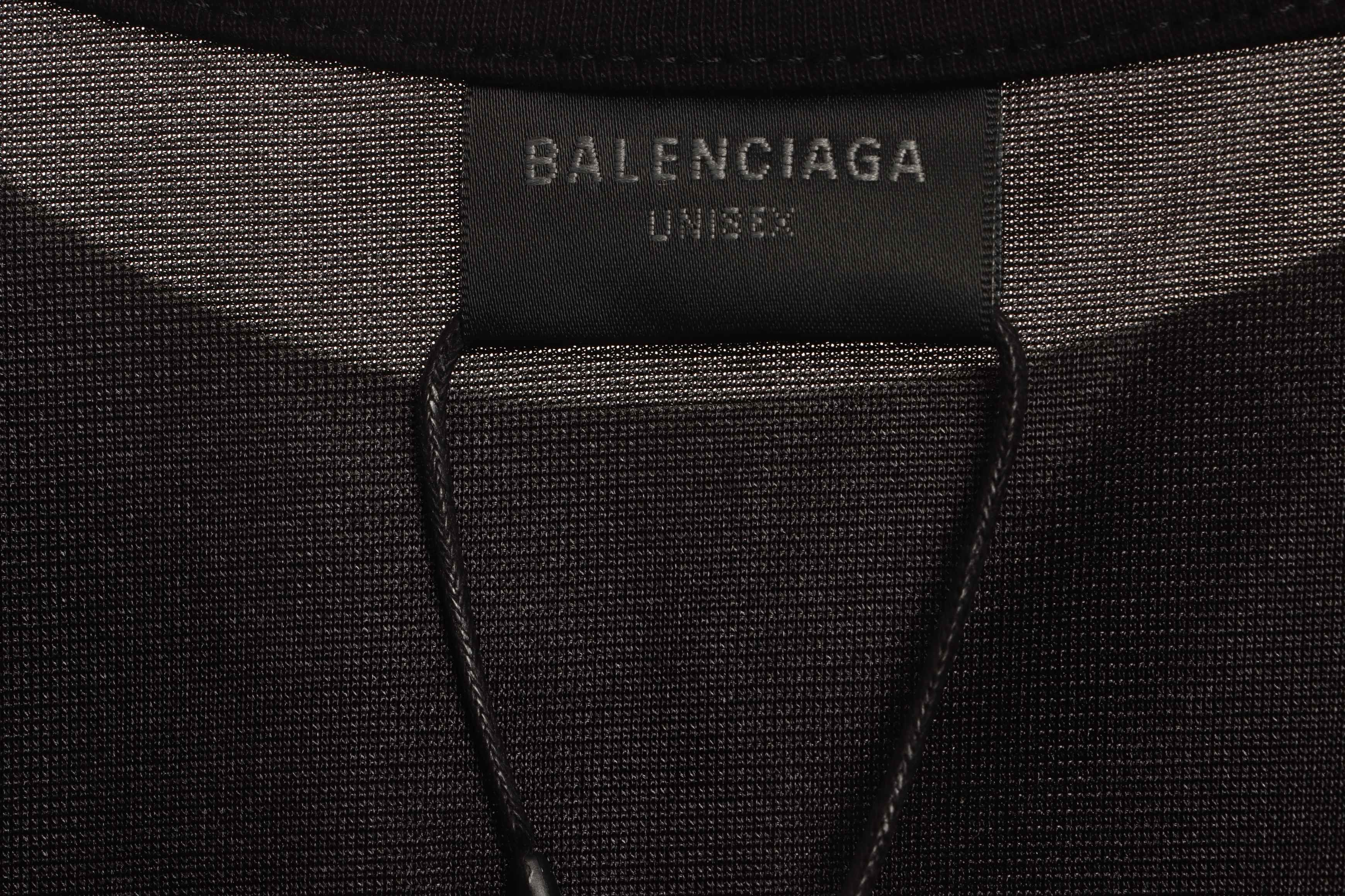 Balenciaga patchwork embroidered jersey short sleeves black