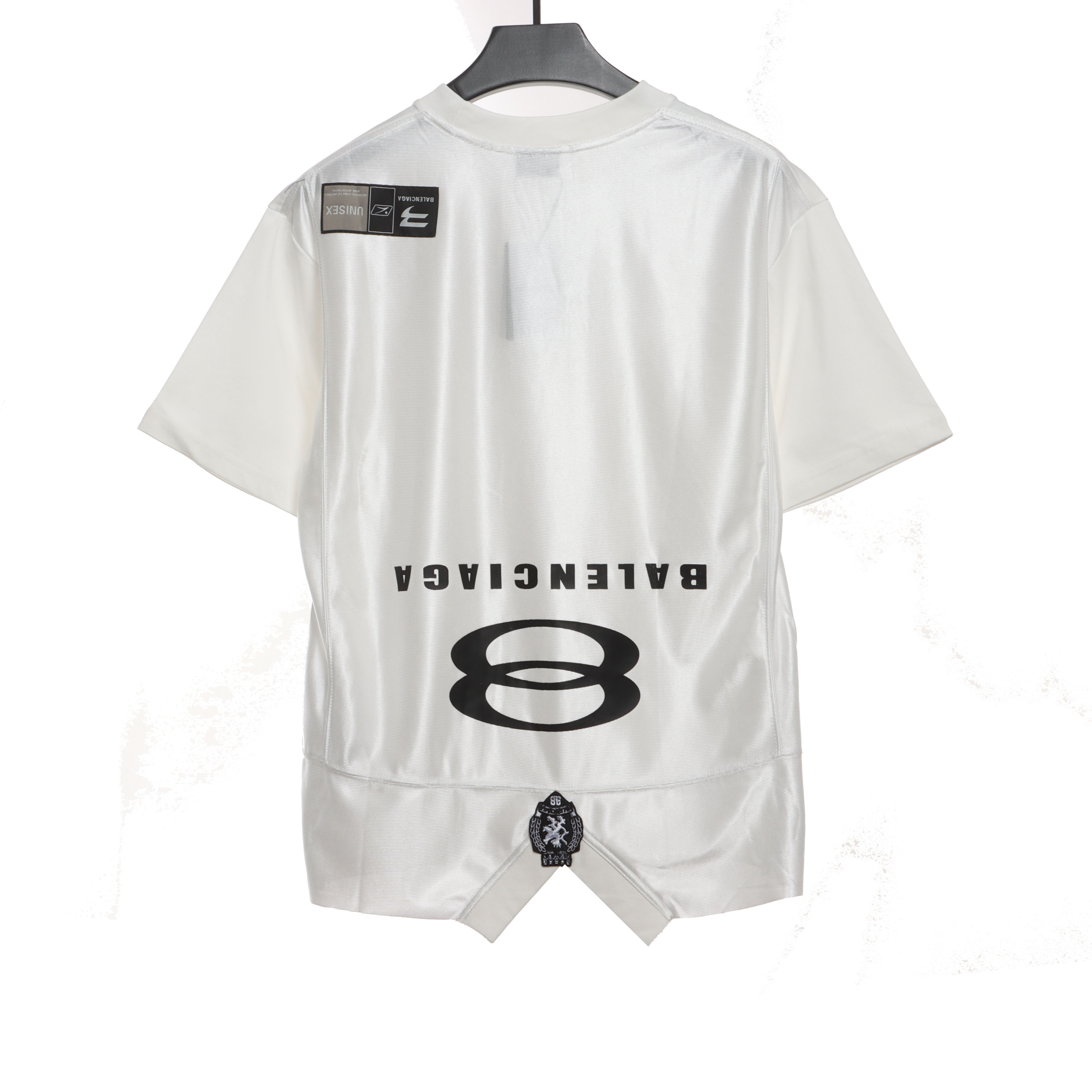 Balenciaga patchwork embroidered jersey short sleeves white