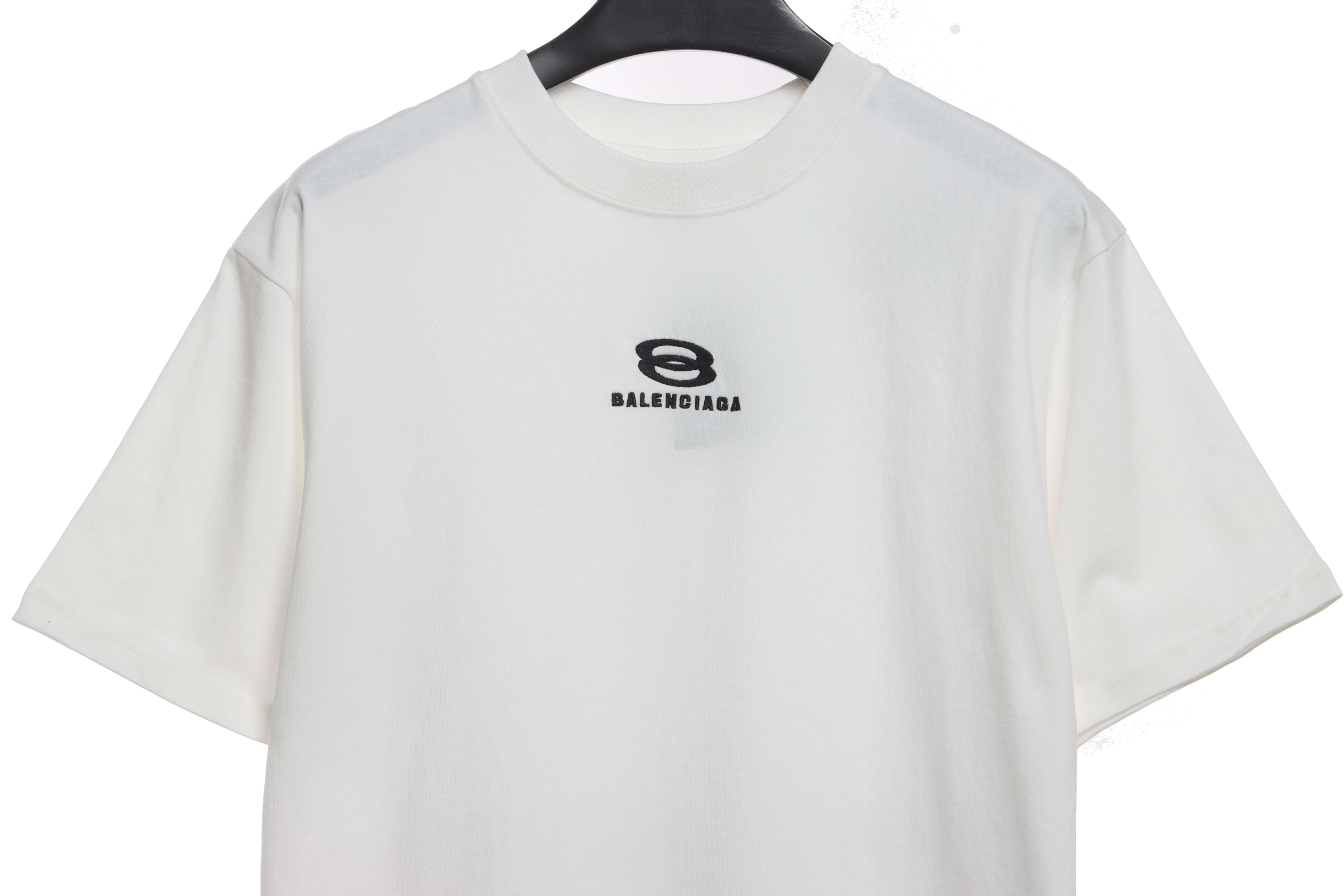 Balenciaga patchwork embroidered jersey short sleeves white