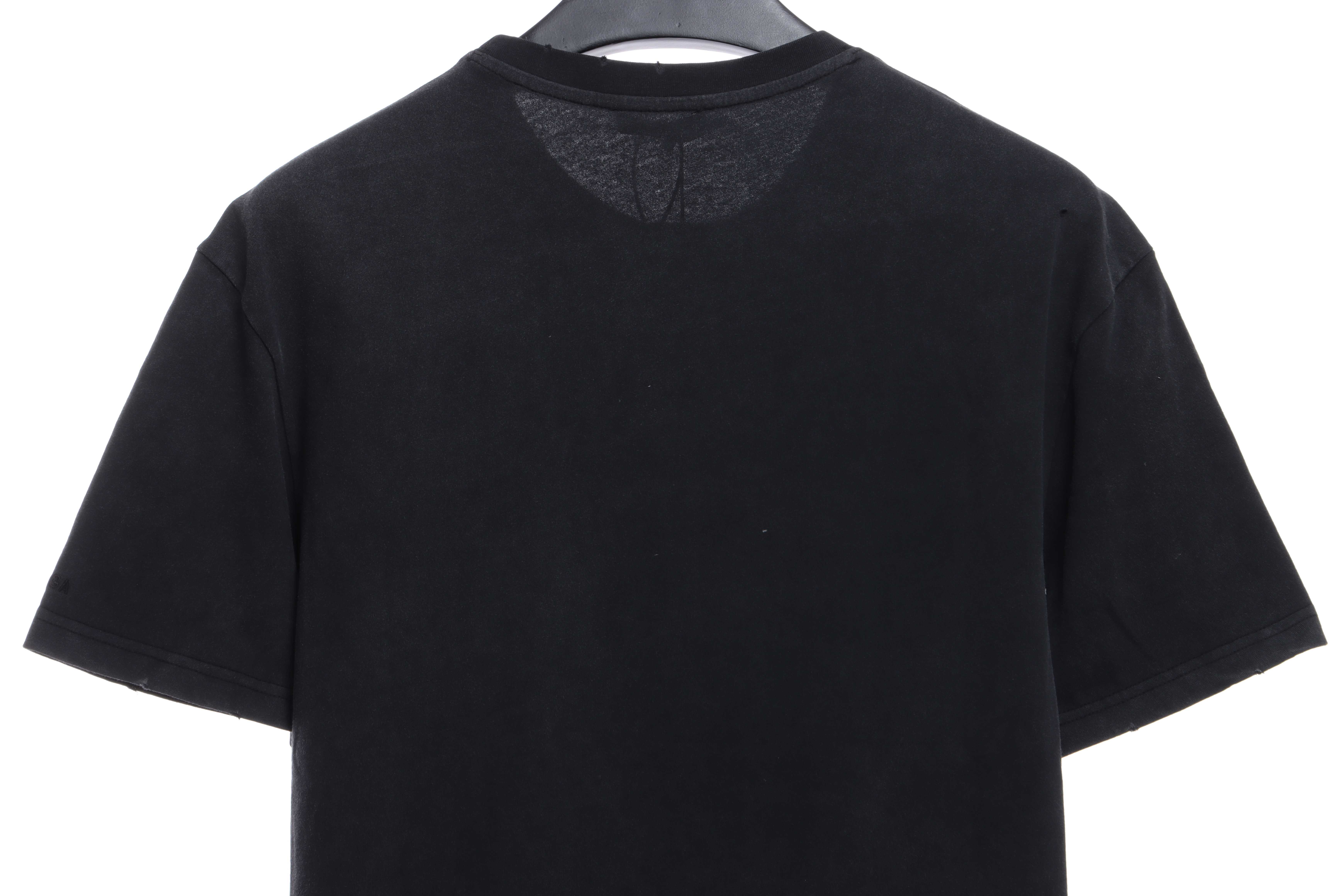 Balenciaga rhino print distressed short-sleeve