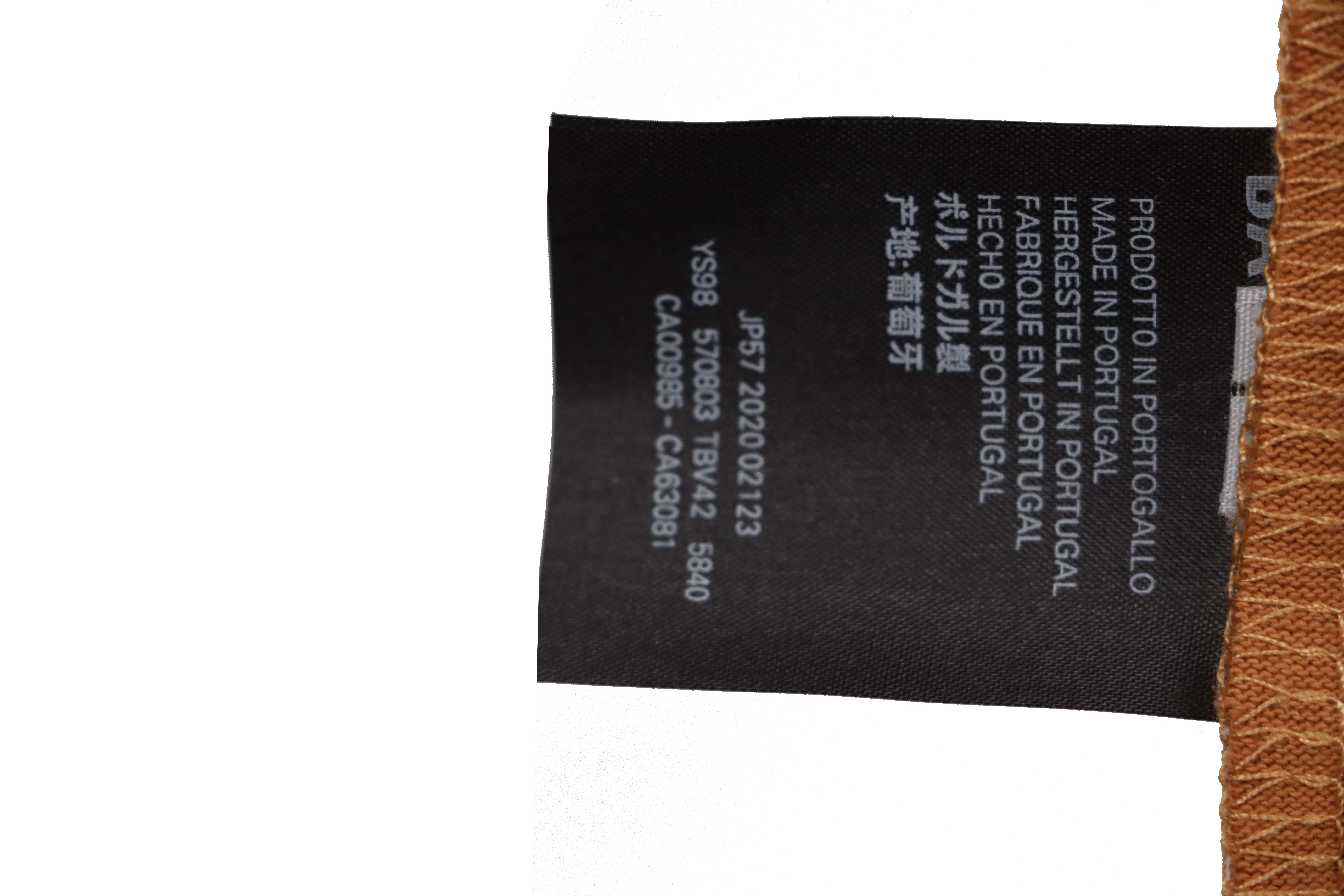 Balenciaga Rivet Puncture Washed Hole Short Sleeve Yellow