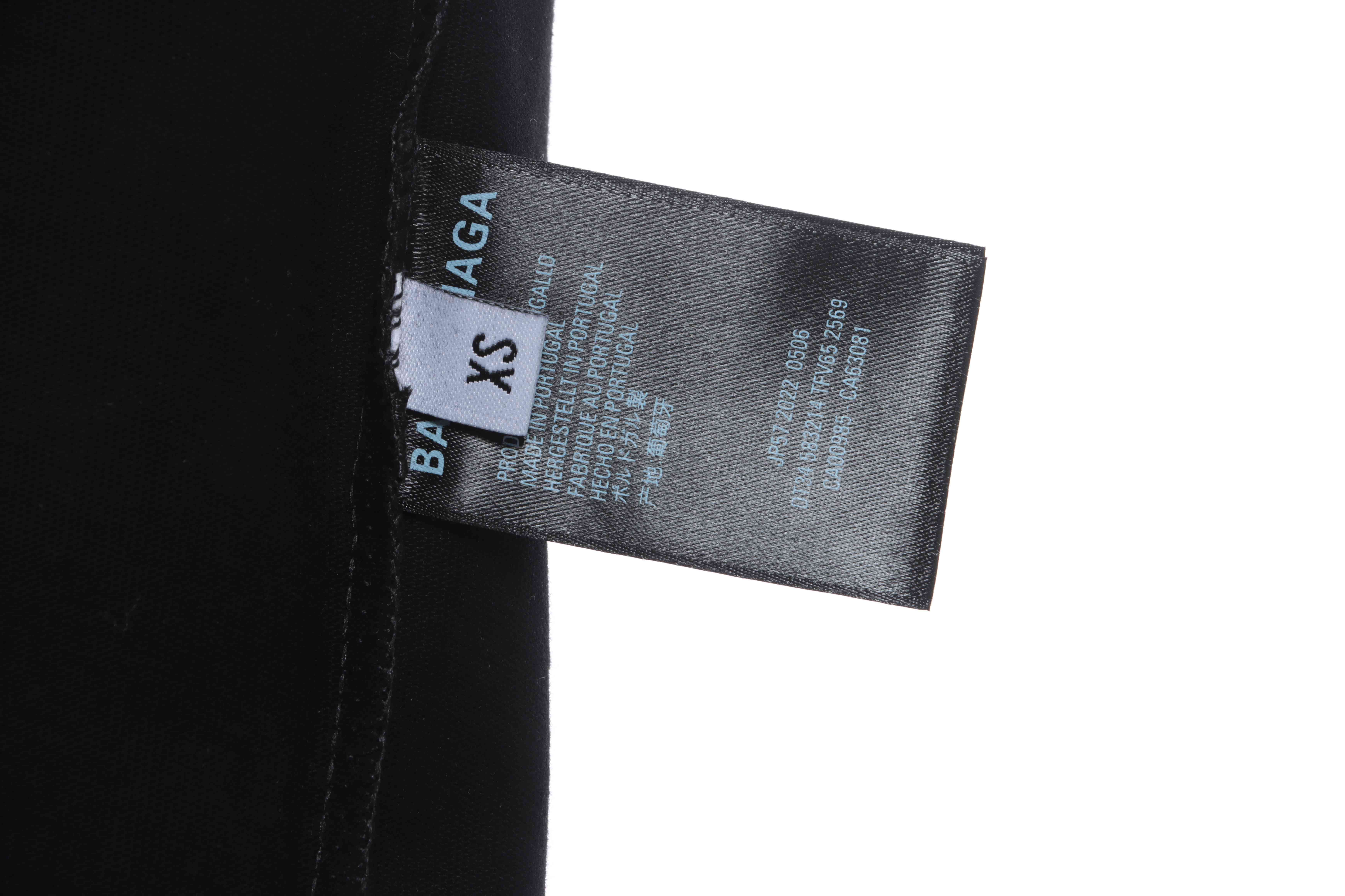 Balenciaga Shoes Lettering Short Sleeve Black